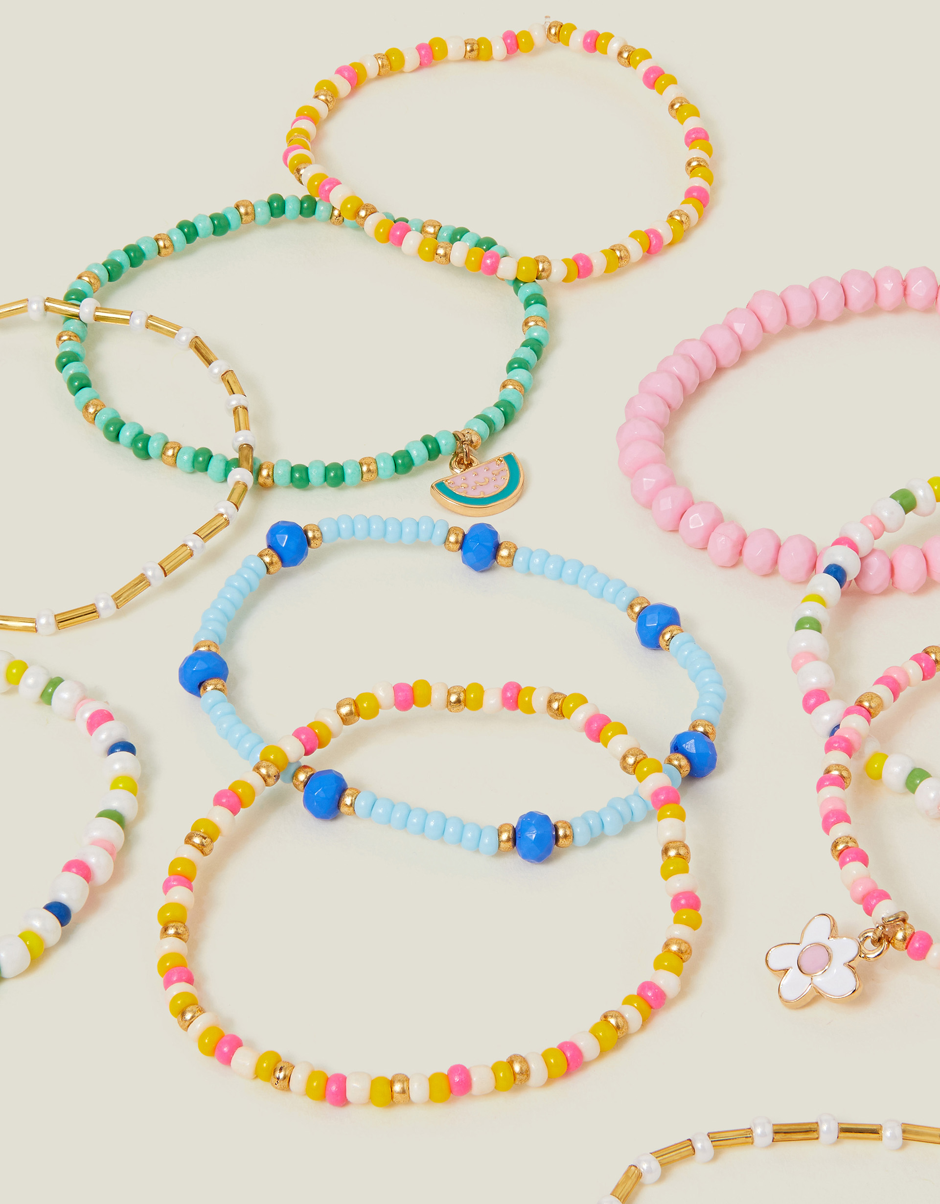 Orange Girls Fruit Stretch Bracelets - Accessorize