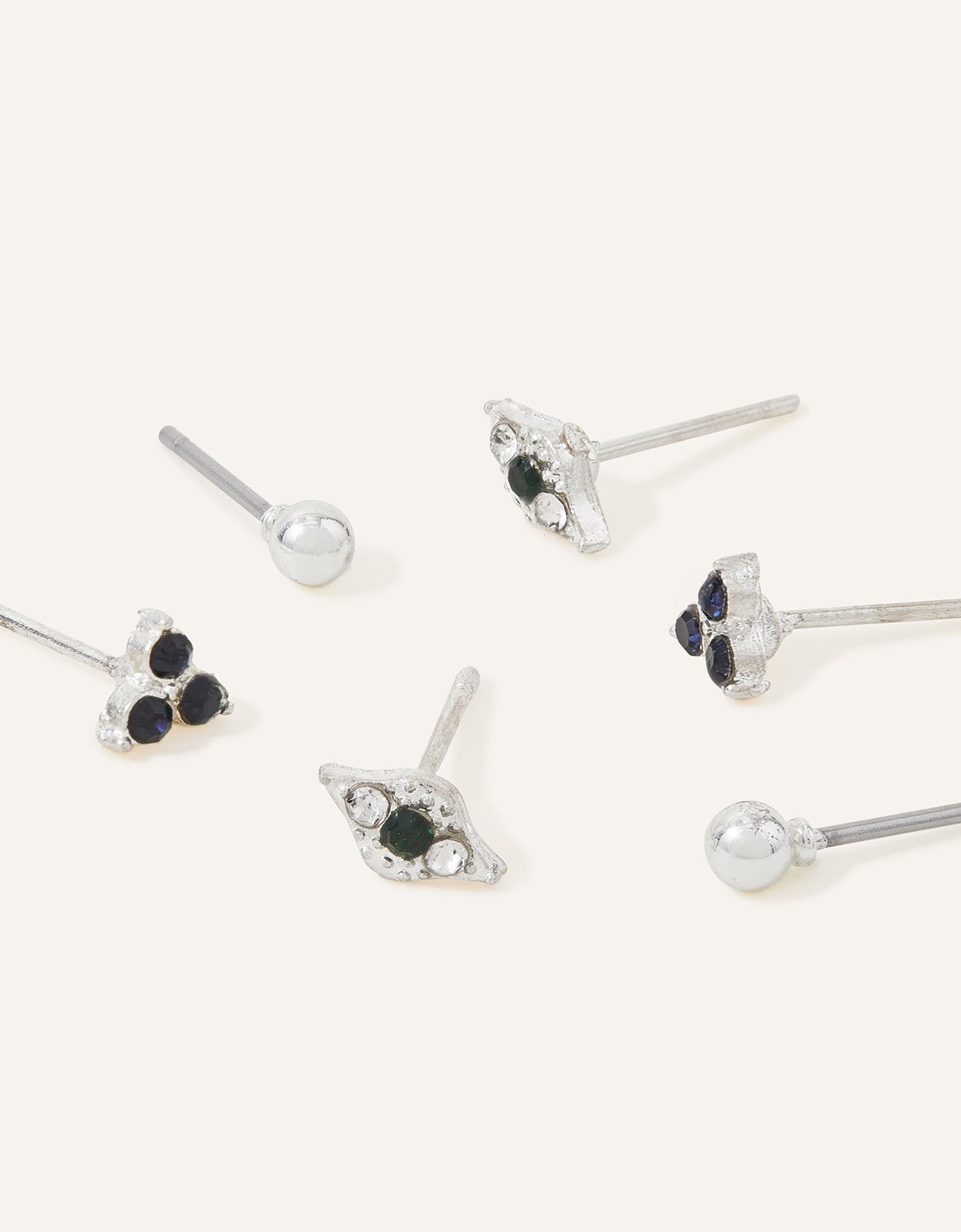 Black Evil Eye Stud Earrings Set of Three, Size: One Size, Women's - Accessorize