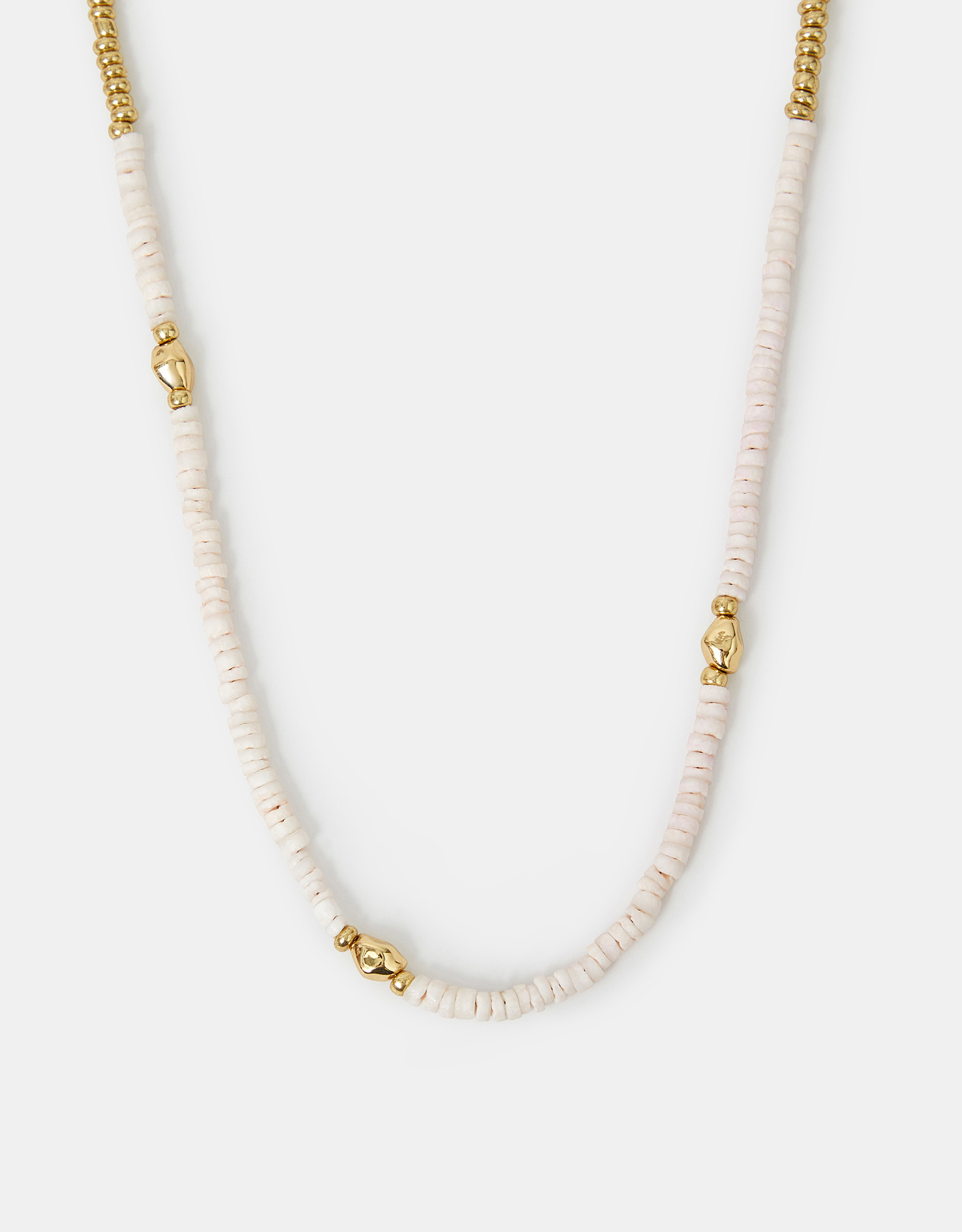 14ct Gold-plated Shell Bead Necklace - Accessorize