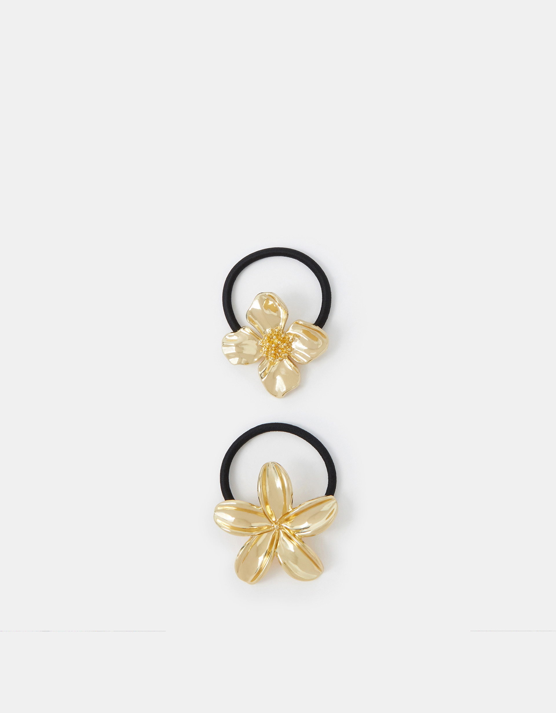 Black 2-Pack Metal Flower Hair Bands - Accessorize