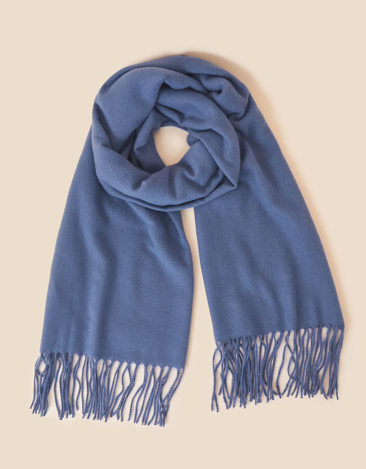 Accessorize Women's Tassel Blanket Scarf Blue, Size: One Size