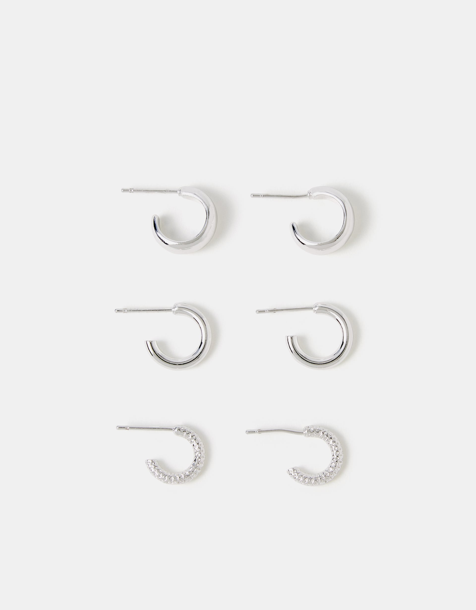 Accessorize 3-Pack Sterling Silver-Plated Mini Hoop Earrings
