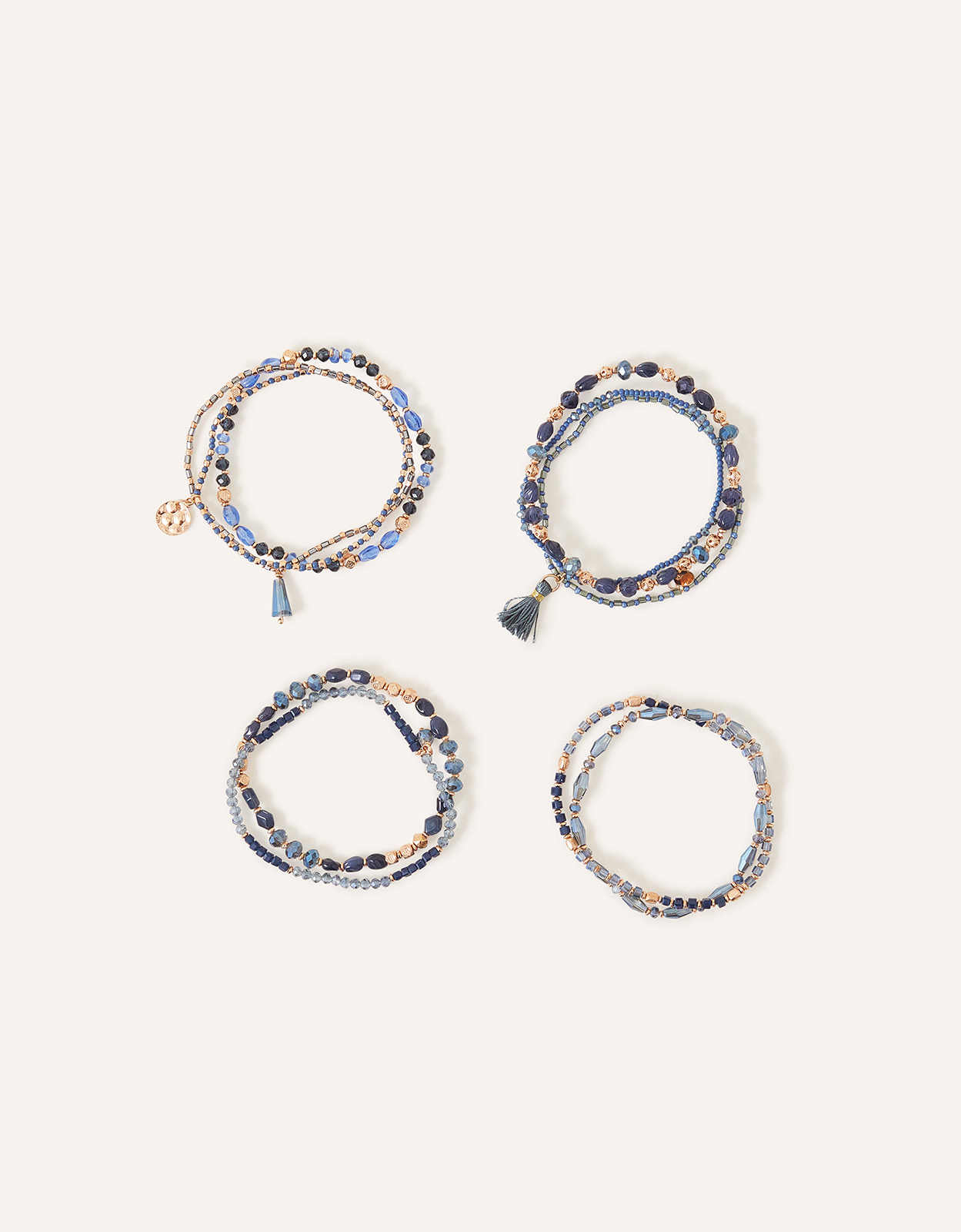 Accessorize Women's Beaded Stretch Bracelets 10 Pack