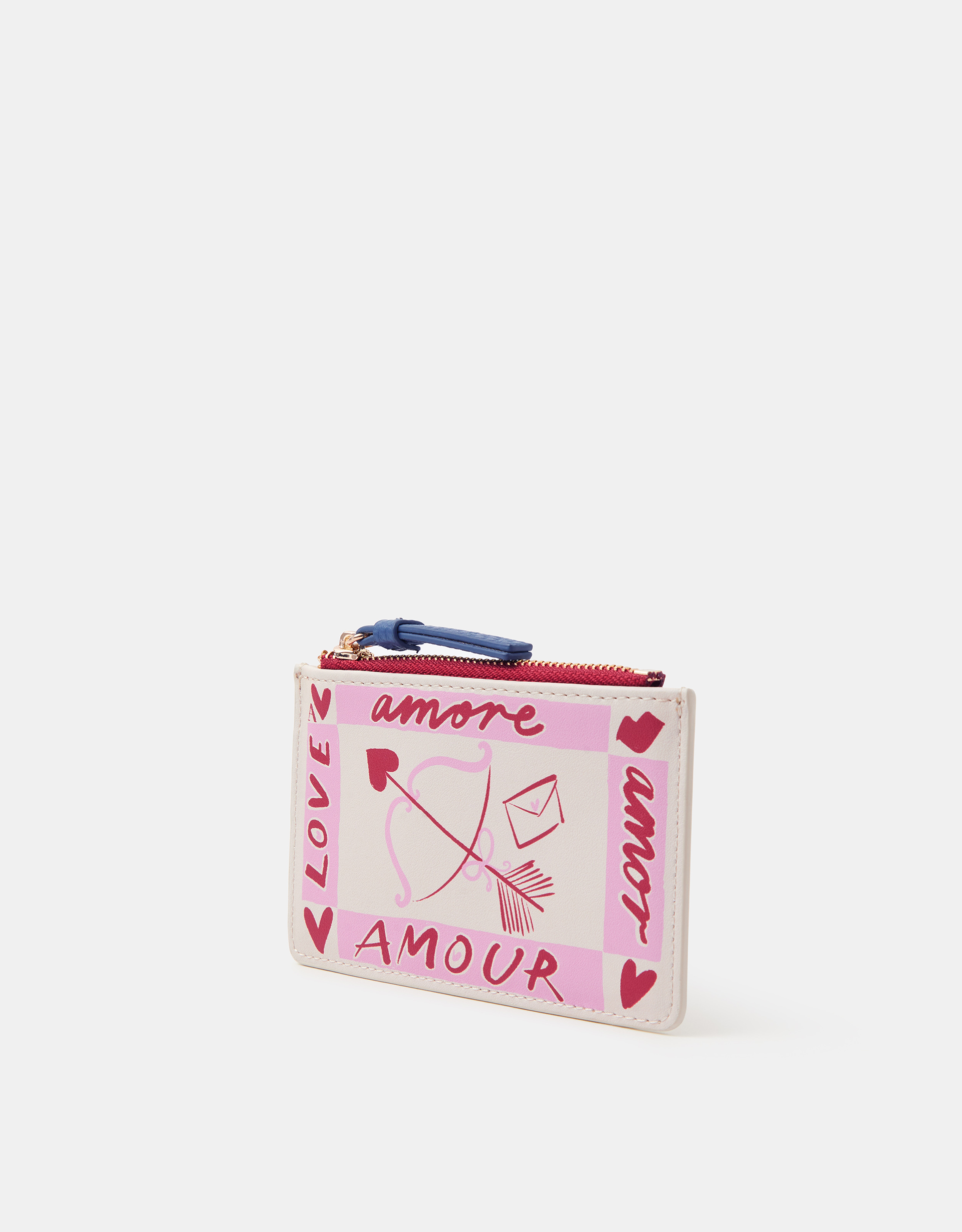 Pink Amore Print Card Holder - Accessorize