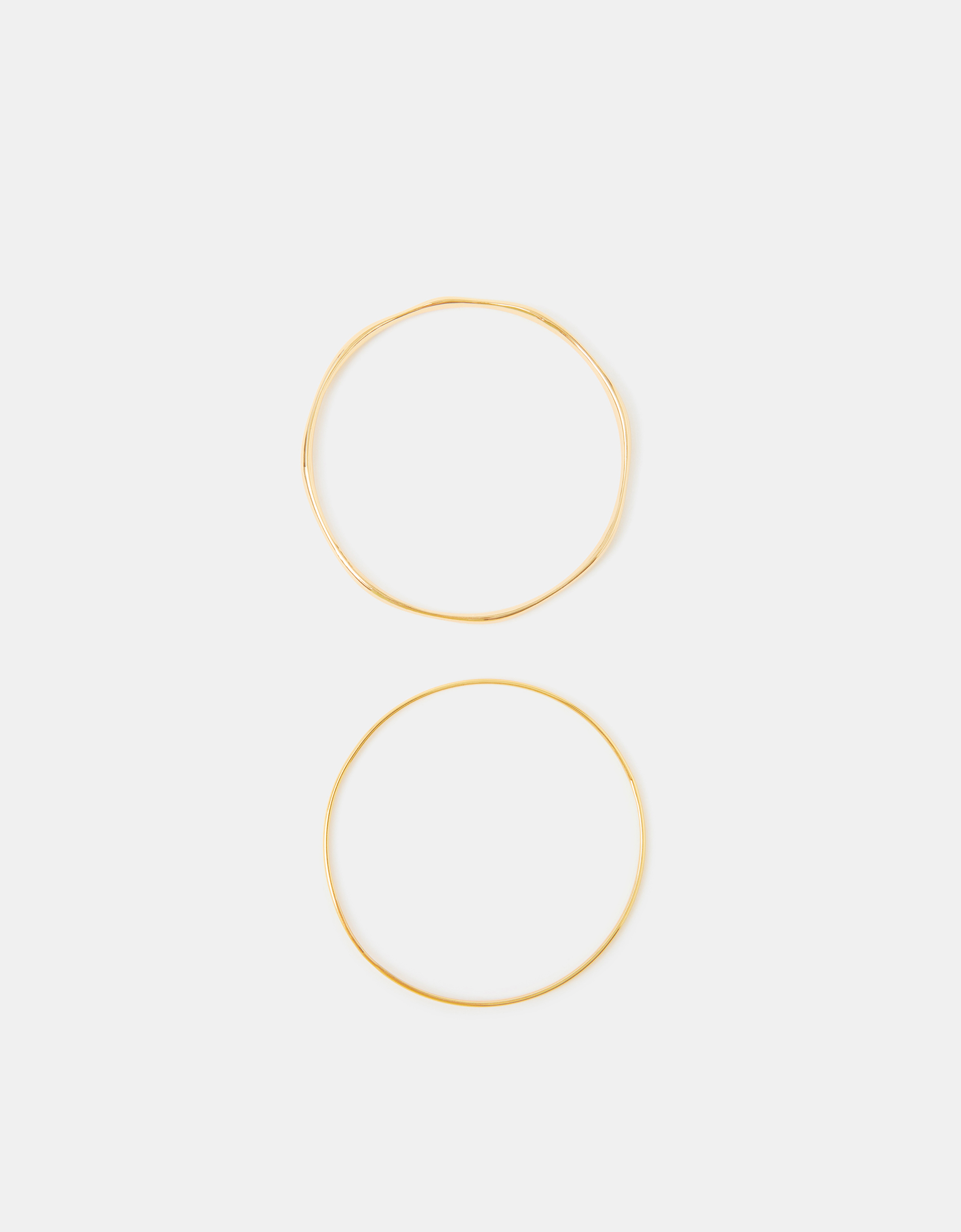 Accessorize 2-Pack 14ct Gold-Plated Bangles, White