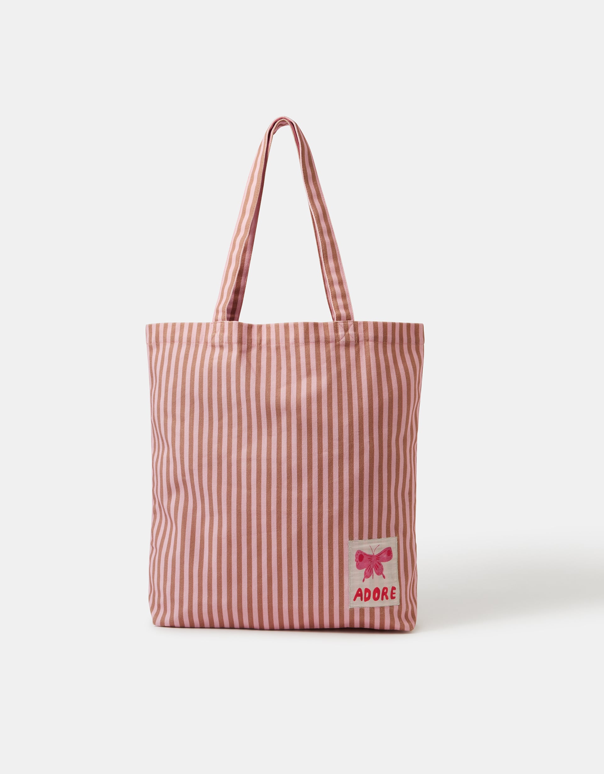 Accessorize Adore Stripe Tote Bag, Brown