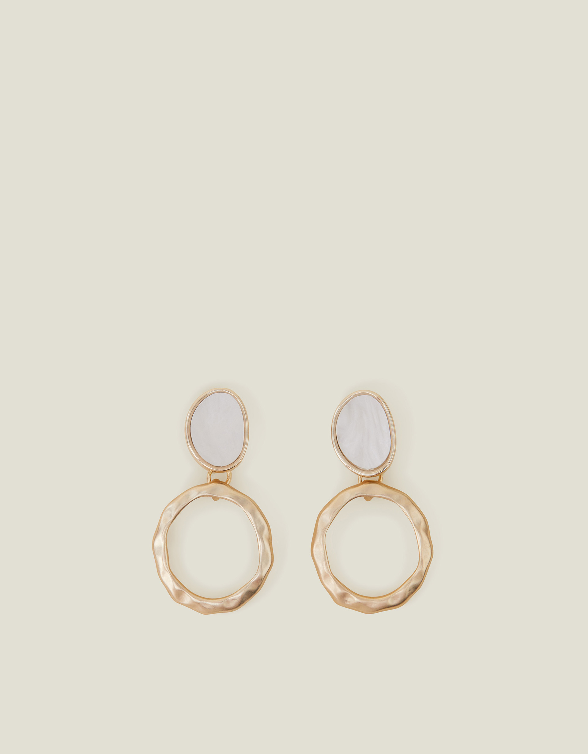 Accessorize Women's Brushed Metal Tiny Doorknocker Earrings