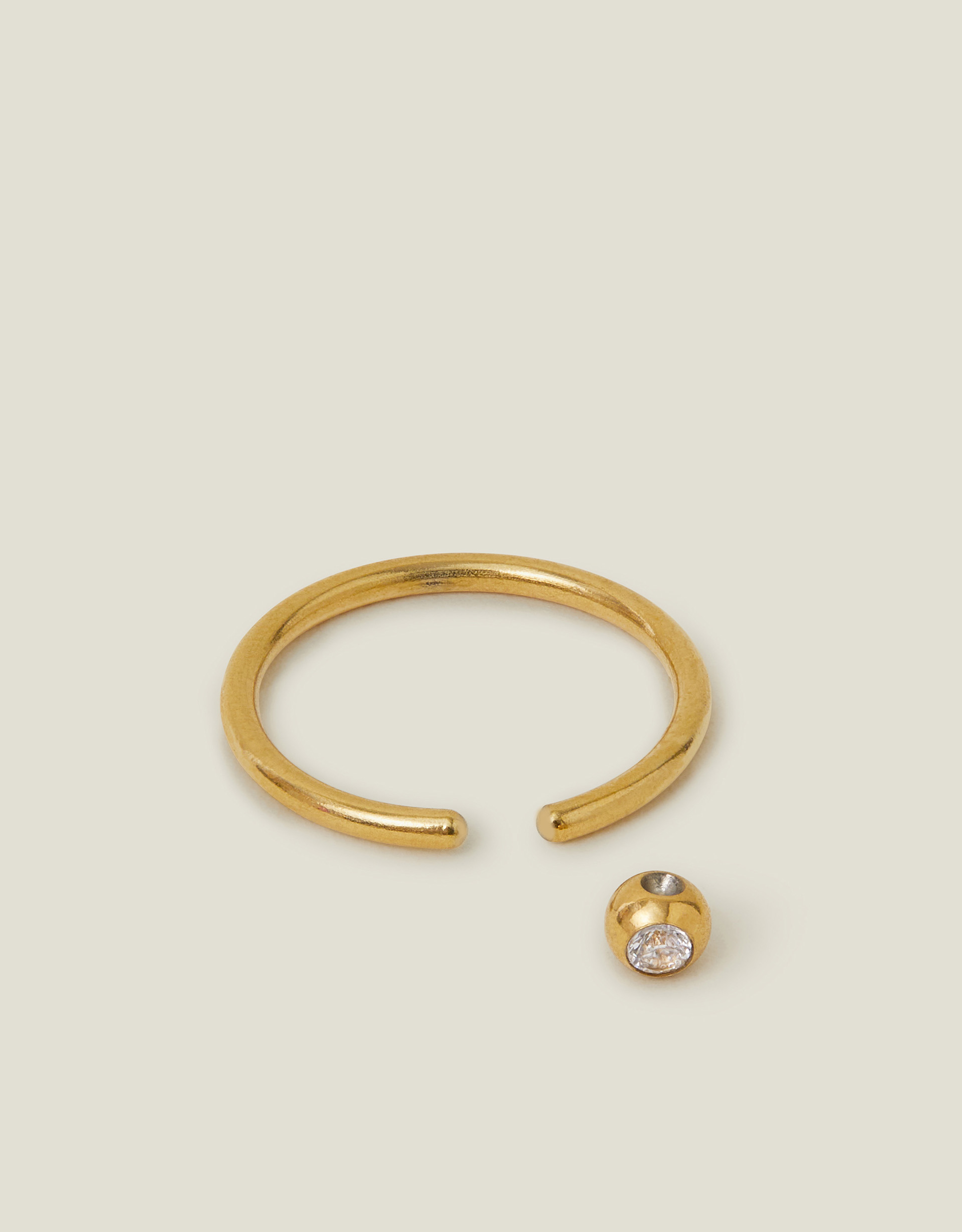 14ct Gold-plated Surgical Steel Belly Ring - Accessorize