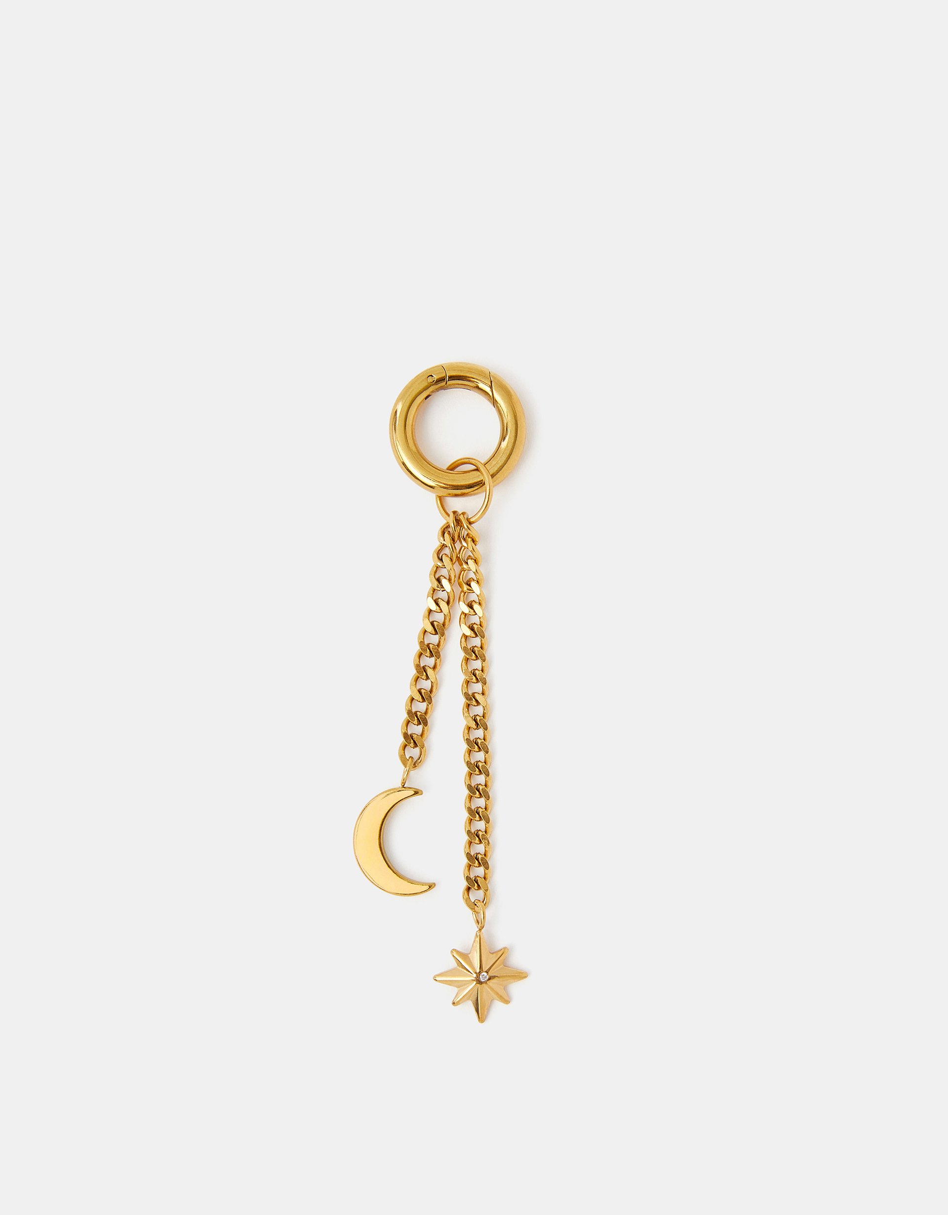 Gold Stainless Steel Celestial Keyring - Accessorize