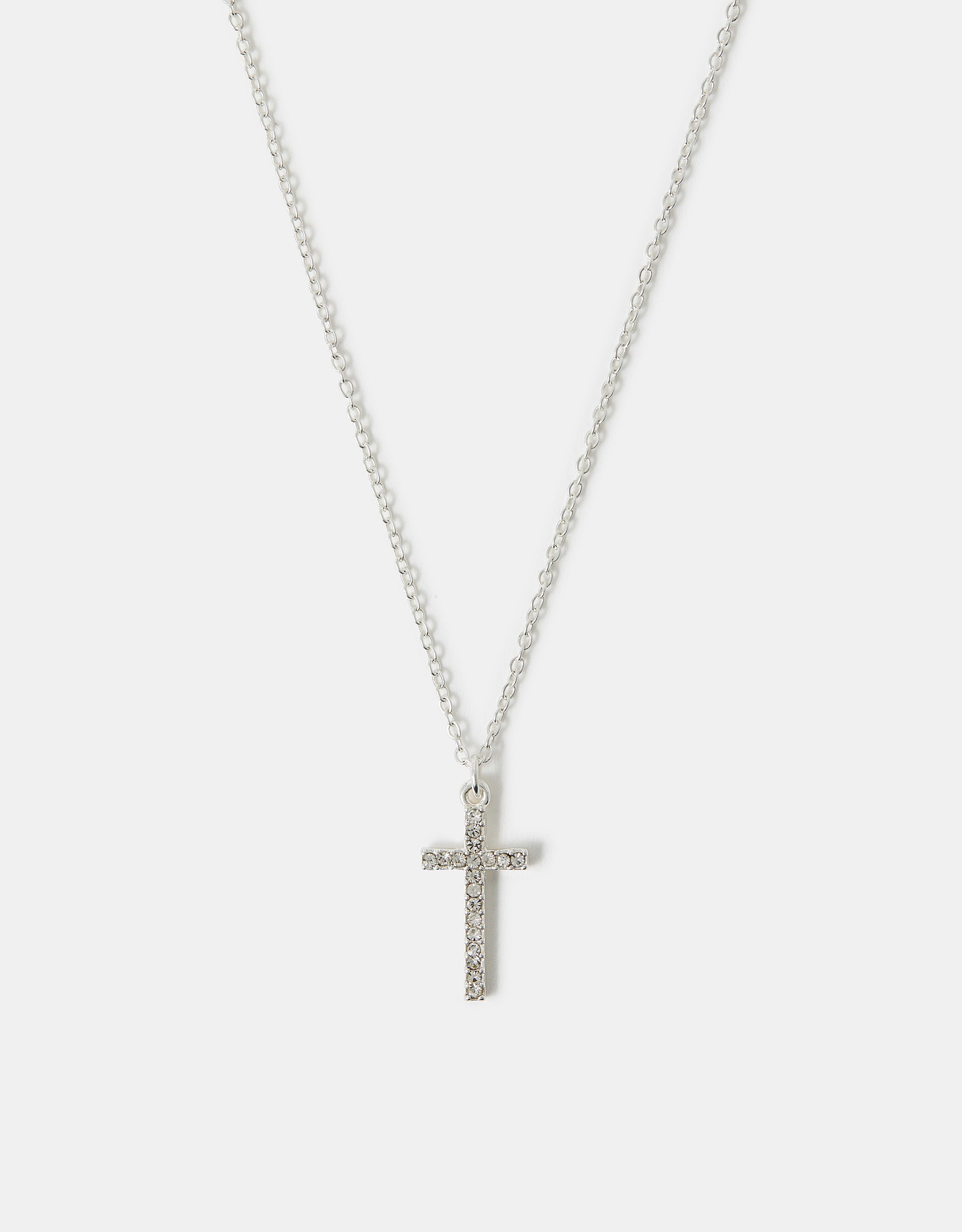 Pavé Cross Pendant Necklace - Accessorize