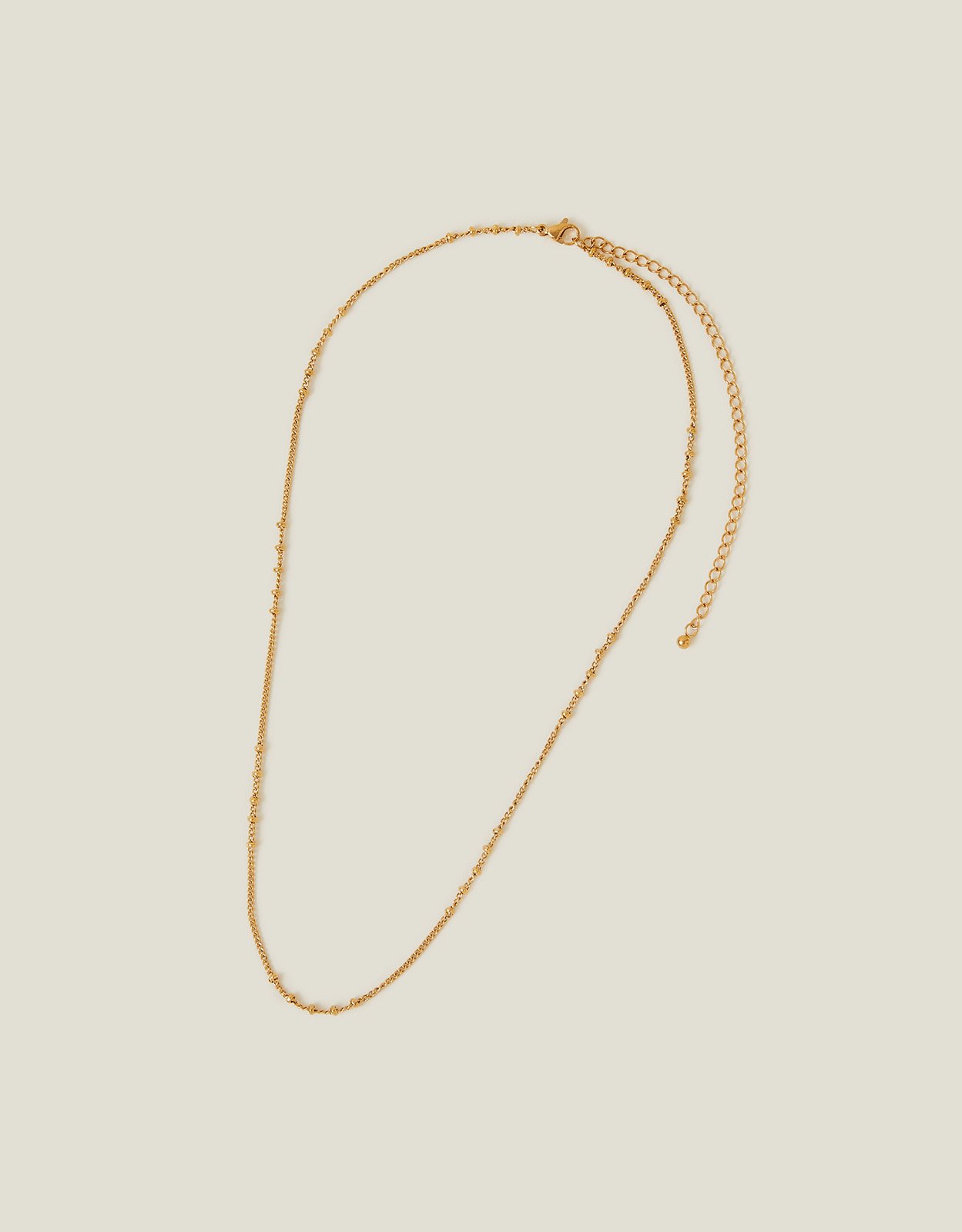 Red Stainless Steel Bobble Chain Necklace, Women's - Accessorize