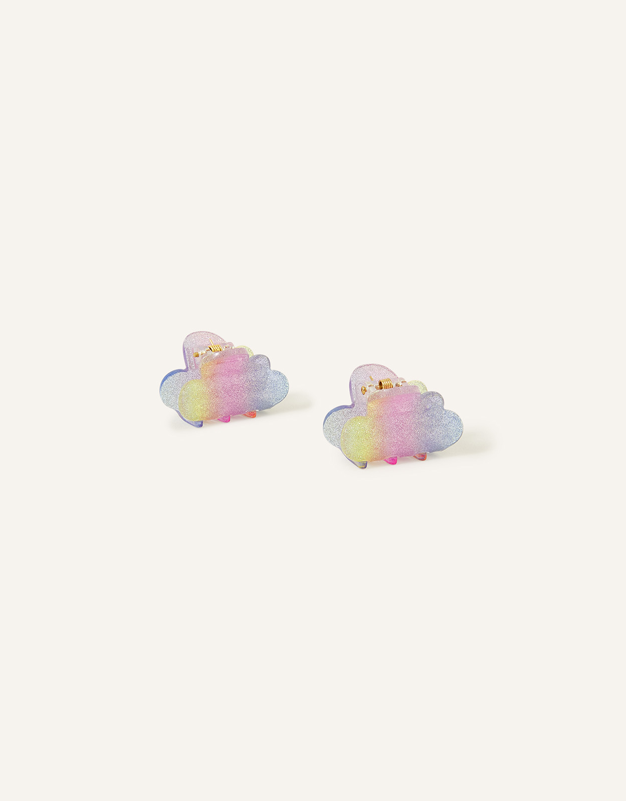 Accessorize Girl's Glitter Cloud Claw Clips Set of Two, Size: 11cm