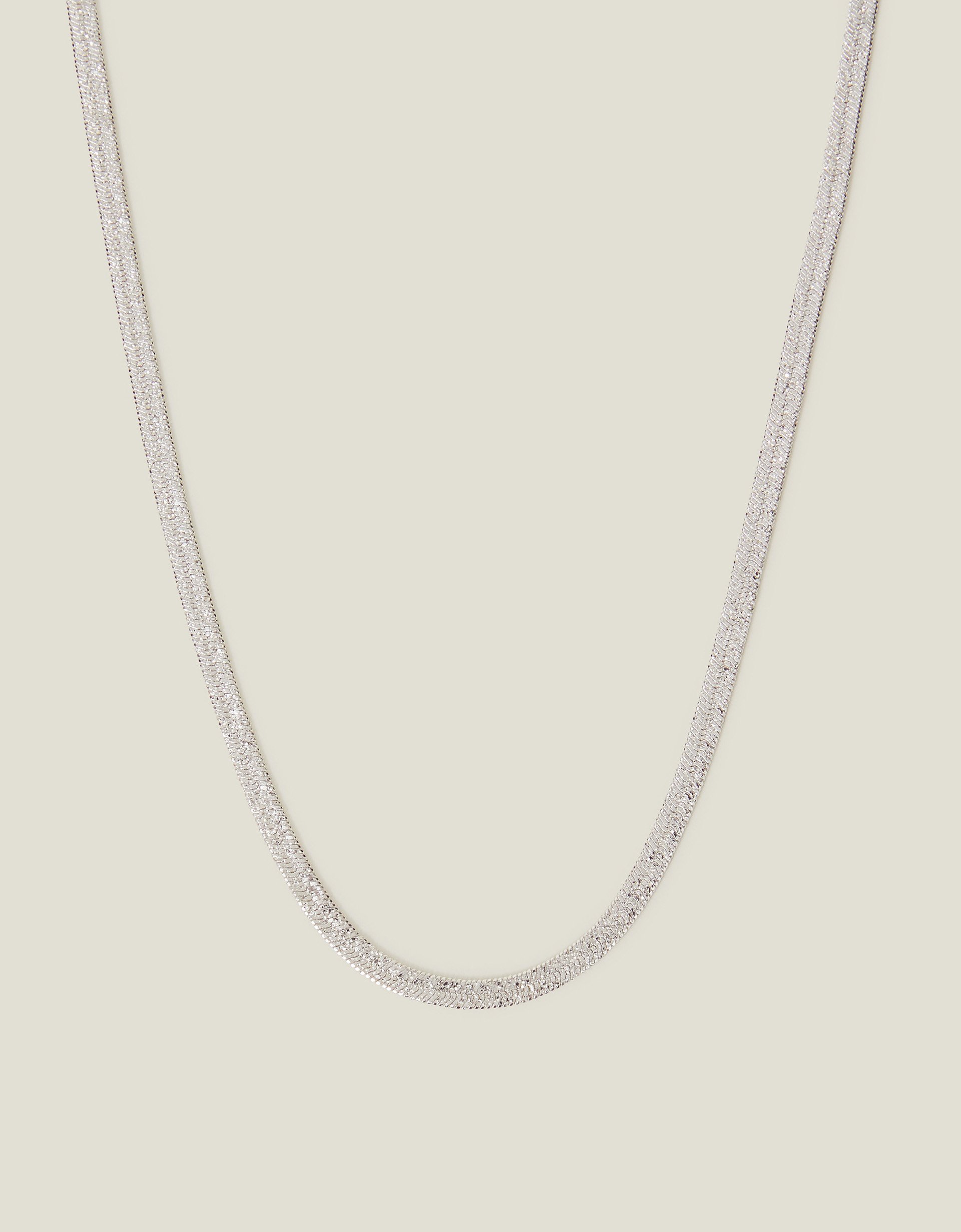 Multicolour Sterling Silver-plated Omega Chain Necklace - Accessorize