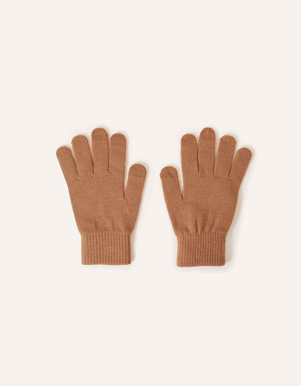 Accessorize Super Stretch Touch Gloves Camel