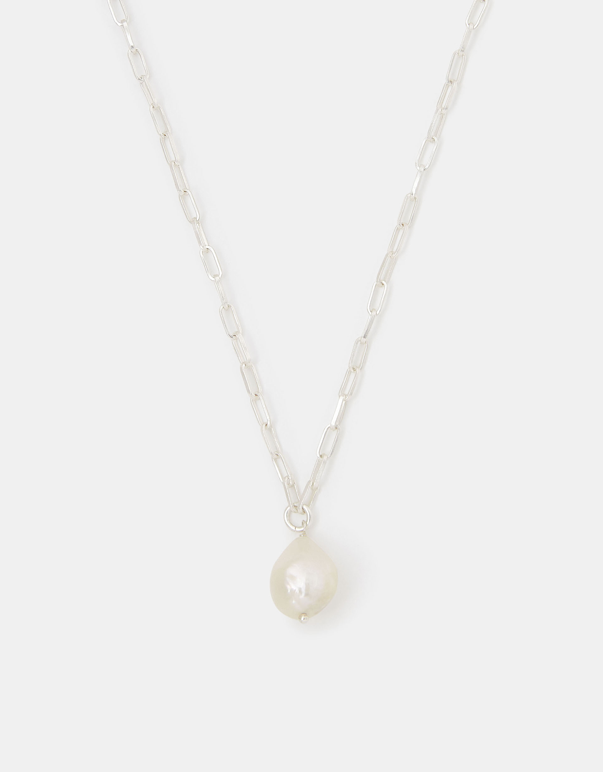 Sterling Silver Pearl Pendant Necklace - Accessorize