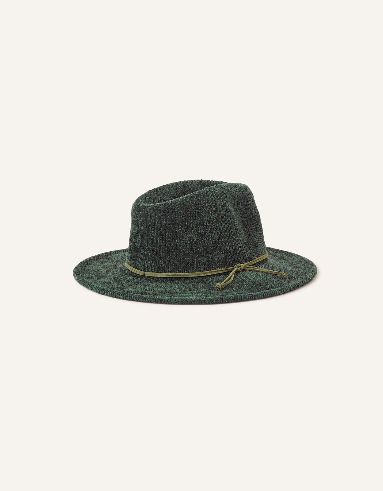 Accessorize Women's Green Must-Have Chenille Packable Fedora, Size: 57cm