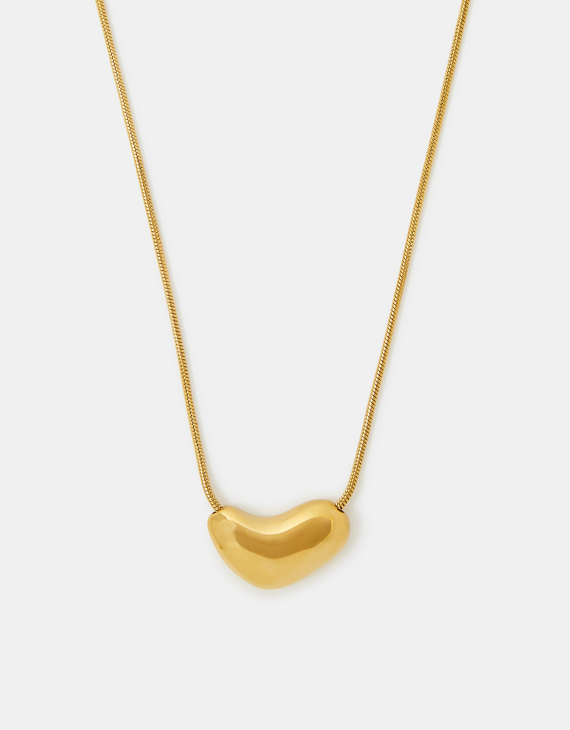 Accessorize - Stainless Steel Molten Pendant Necklace, Gold, Size: 40cm
