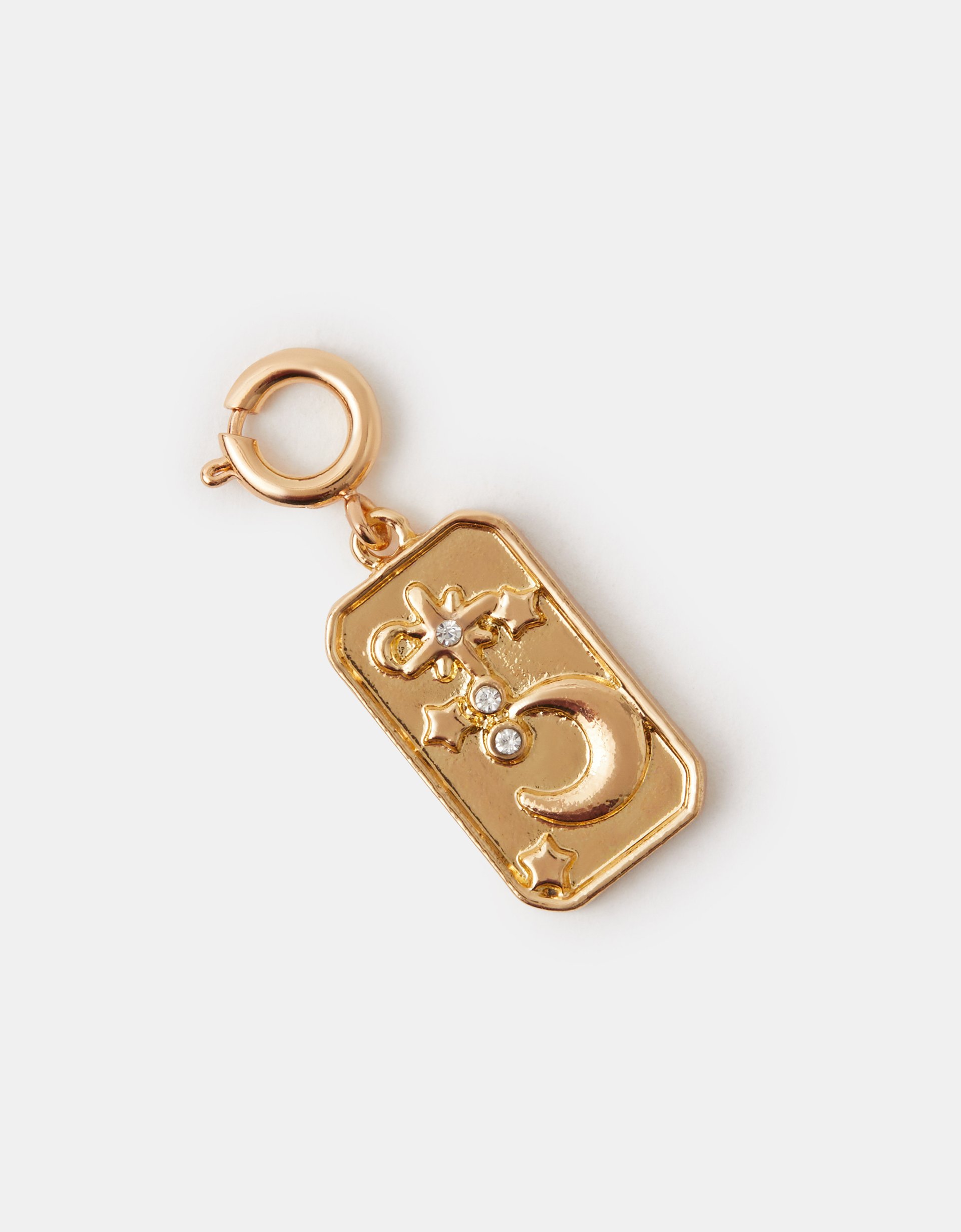 Gold Tarot Card Charm Pendant Necklace - Accessorize