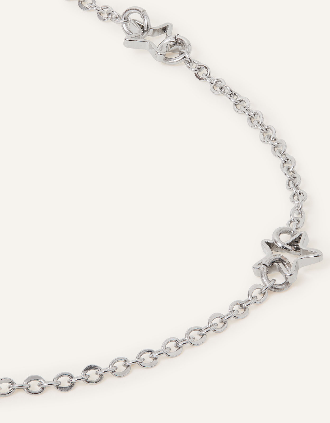 Accessorize Women's Silver Star Clasp Bracelet, Size: One Size