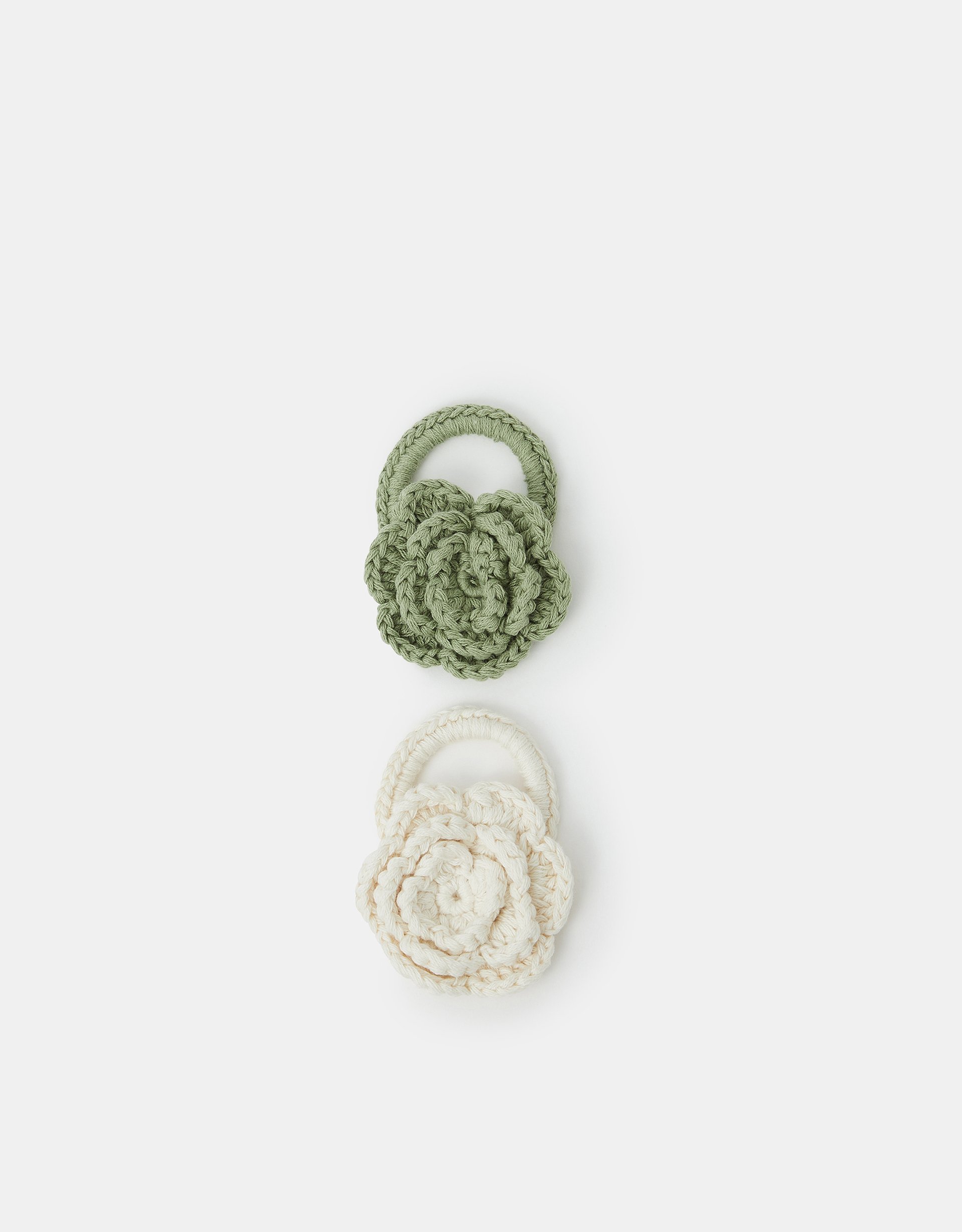Cream 2-Pack Crochet Flower Hair Bands - Accessorize