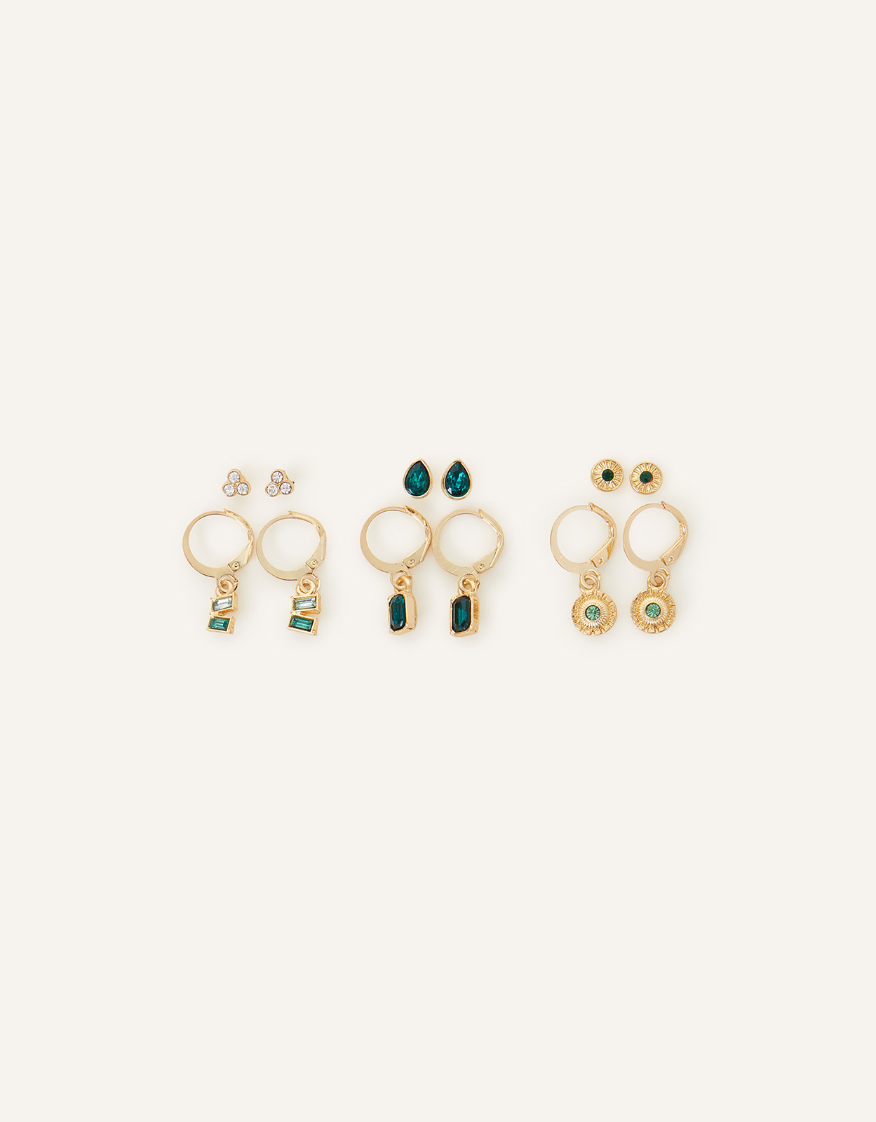 Accessorize Women's Eclectic Hoops and Studs 6 Pack