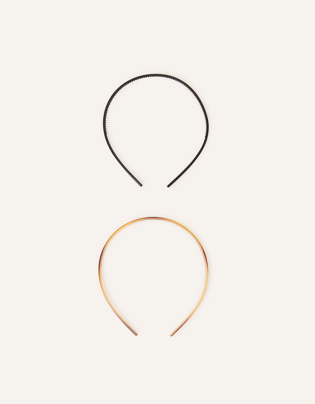 Accessorize Women's Black Ultra Skinny Headbands Set of Two, Size: L 7 cm