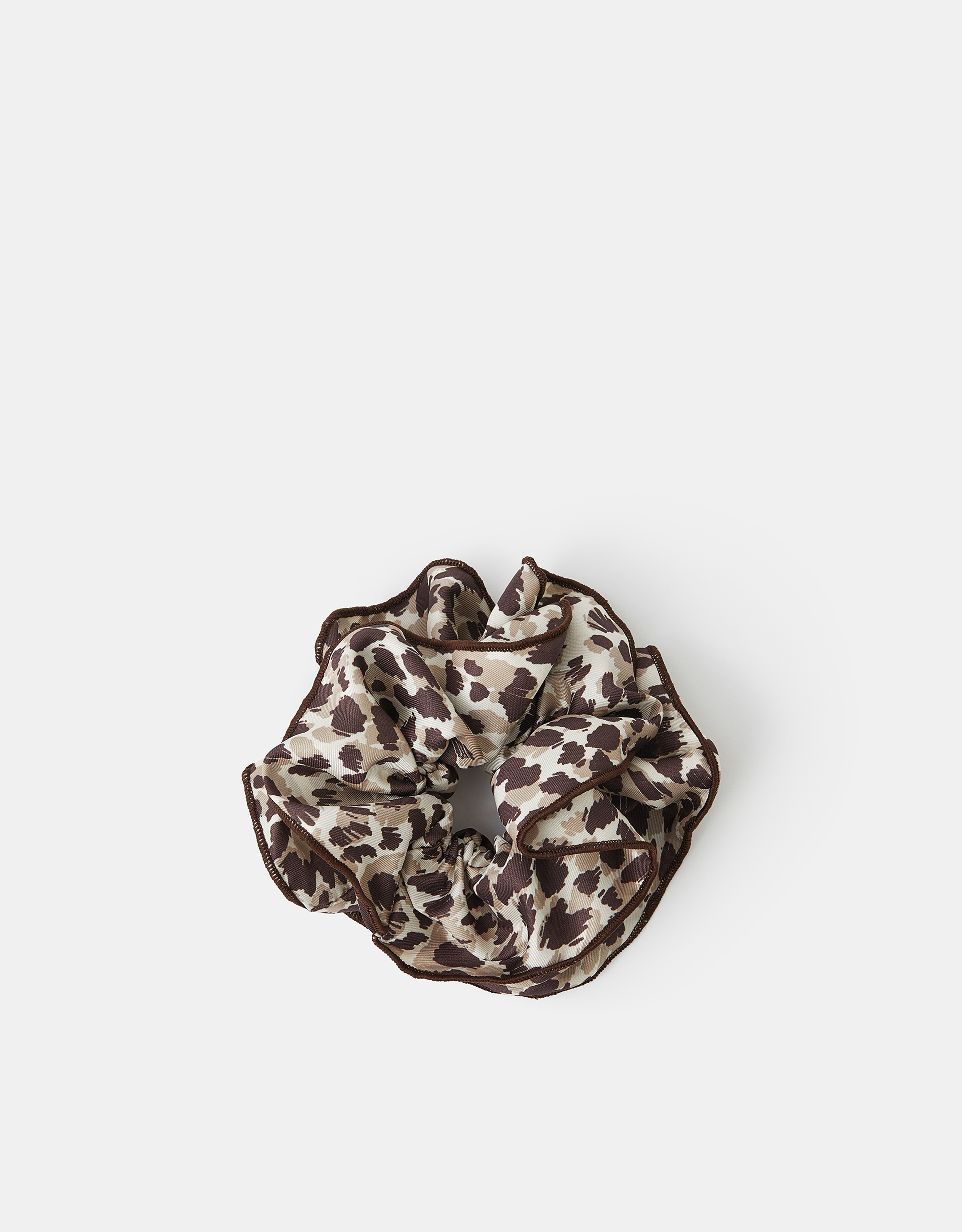 Red Leopard Print Layered Hair Scrunchie - Accessorize