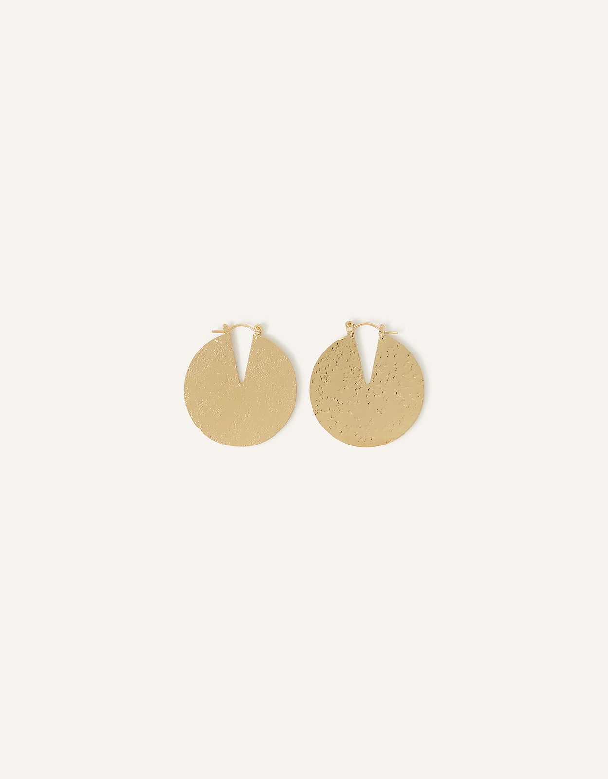 Accessorize Women's Large Textured Disc Earrings