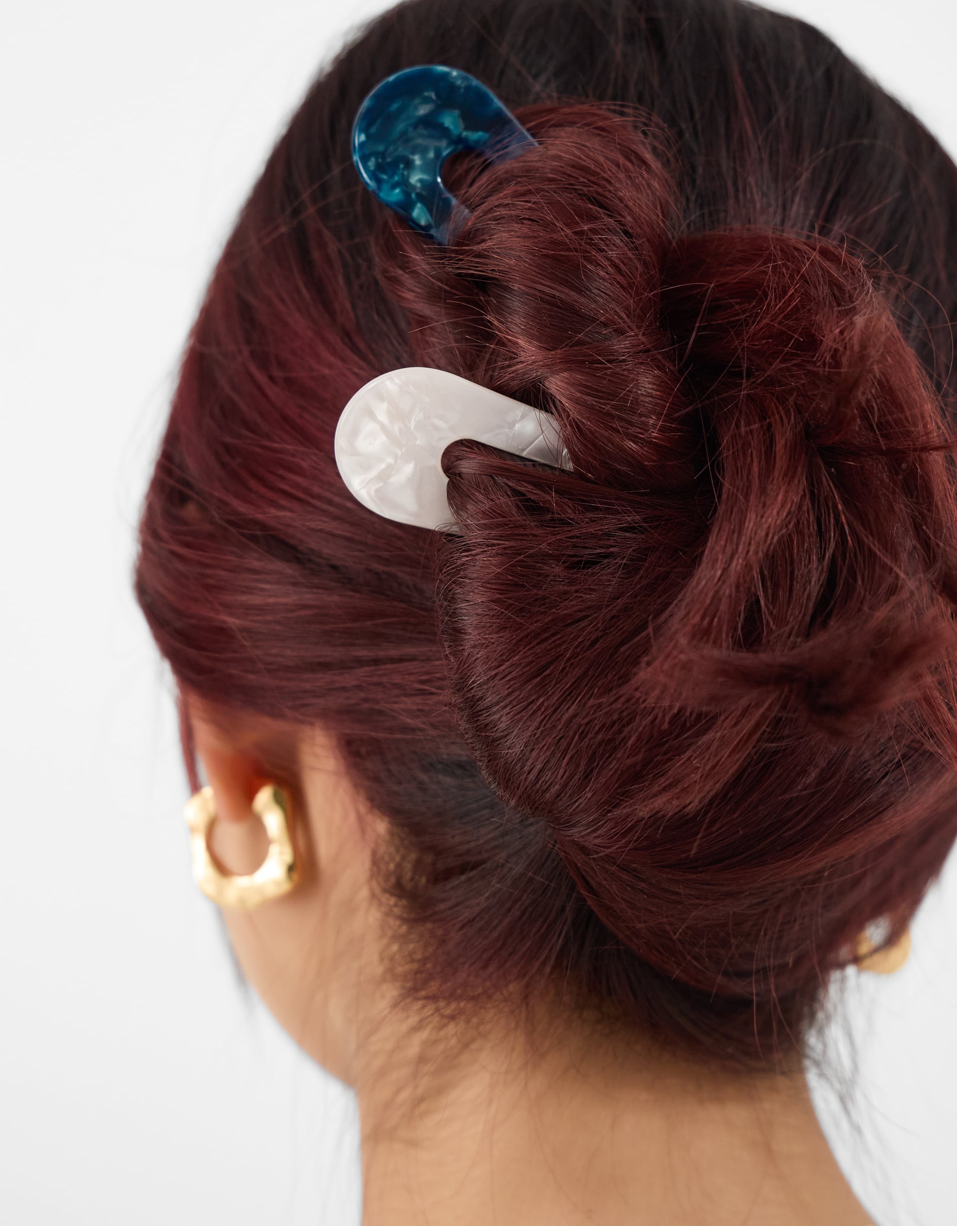 Accessorize 2-Pack Resin French Hair Pins, White