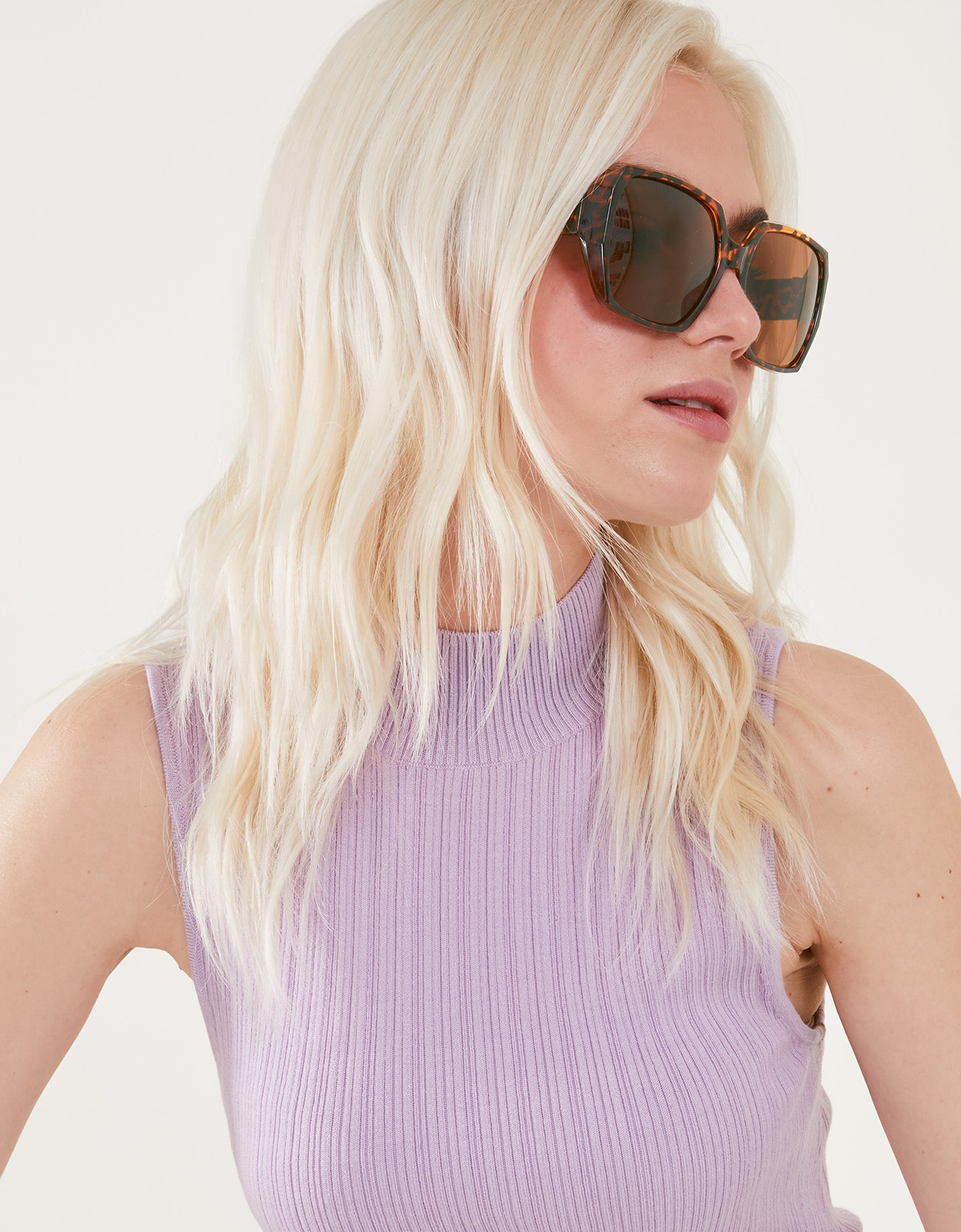 Accessorize Women's Mottled Oversized Hexagon Sunglasses, Size: 17cm
