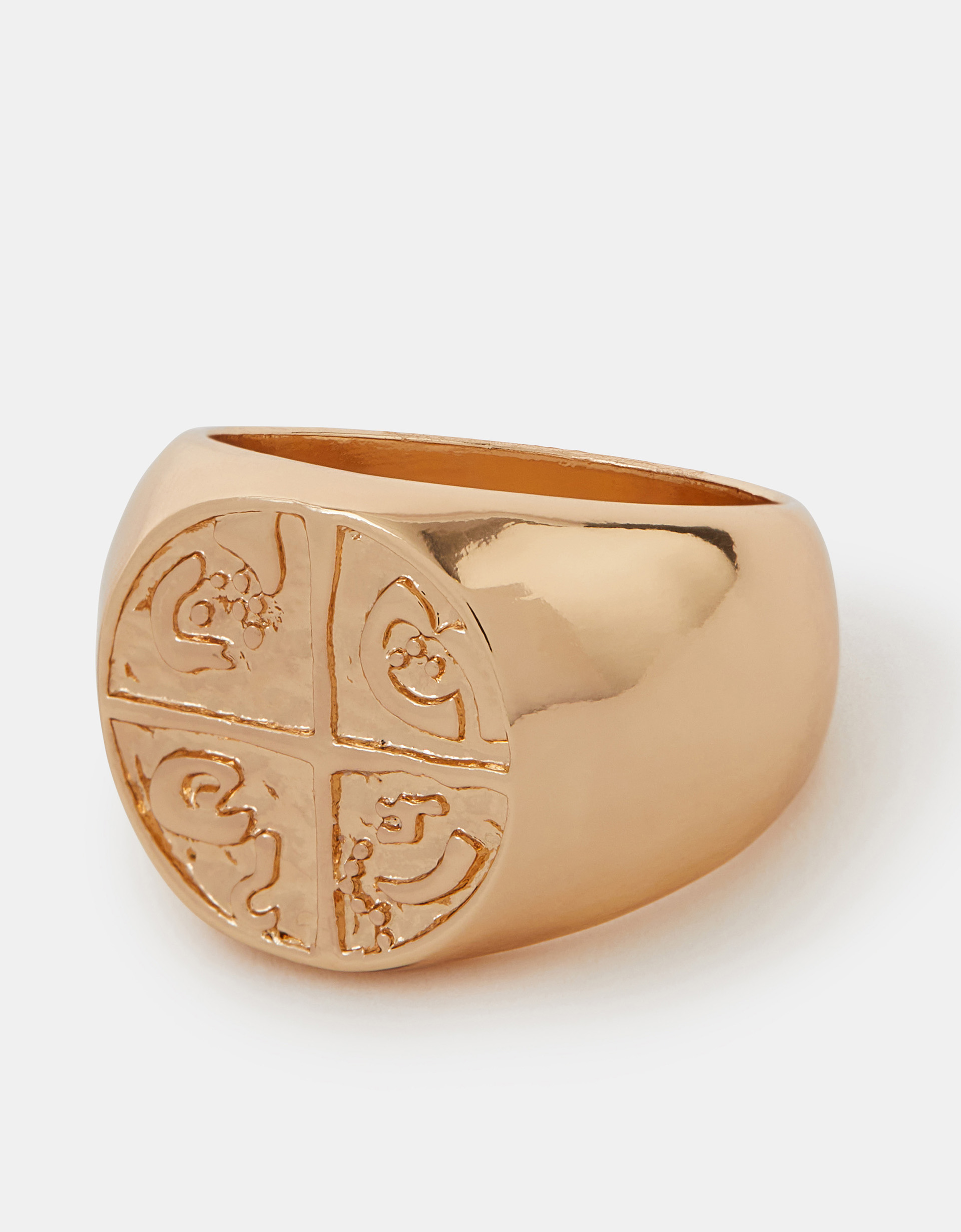 Sovereign Ring Gold Size: L - Accessorize