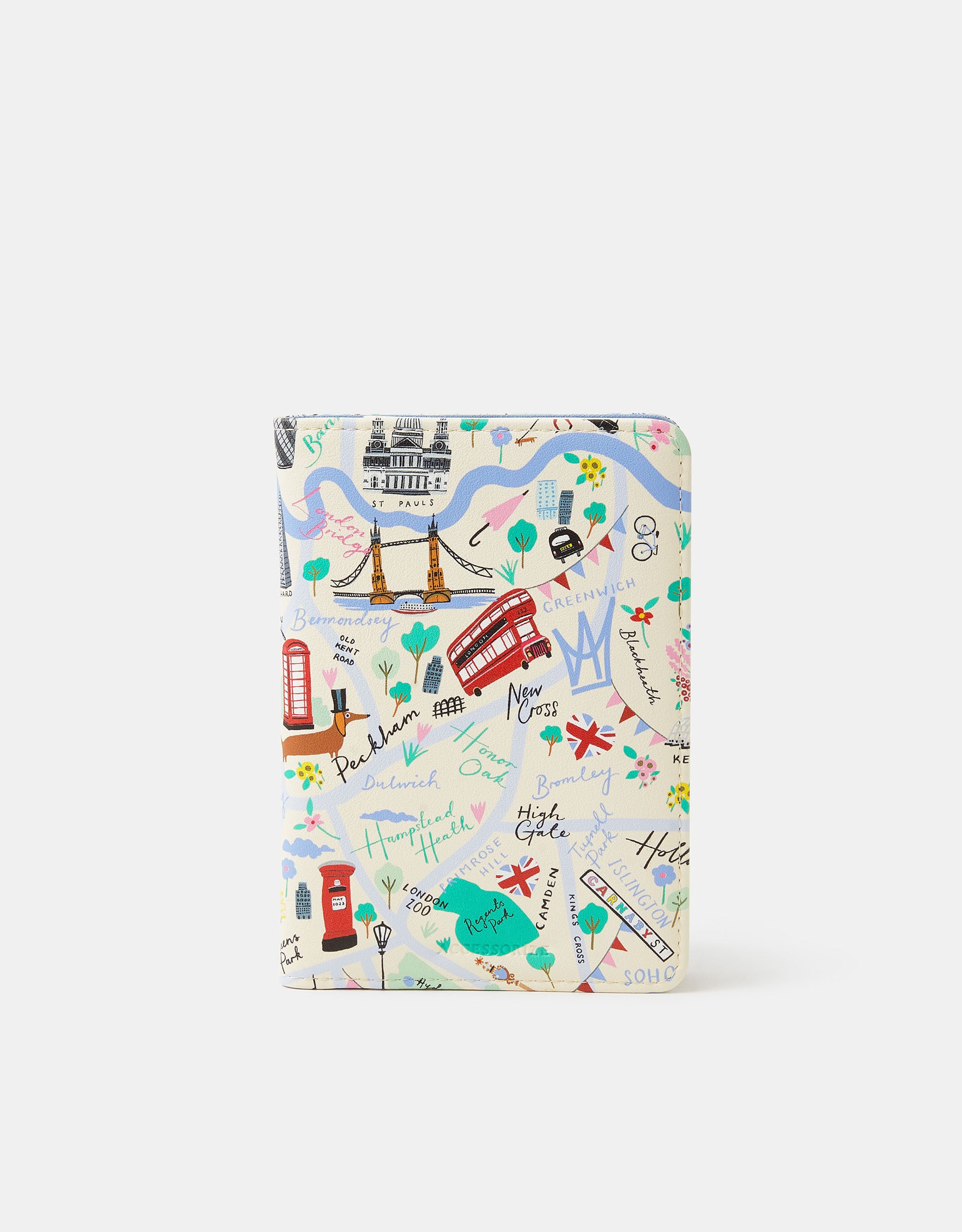 Accessorize Faux Leather Print London Passport Holder