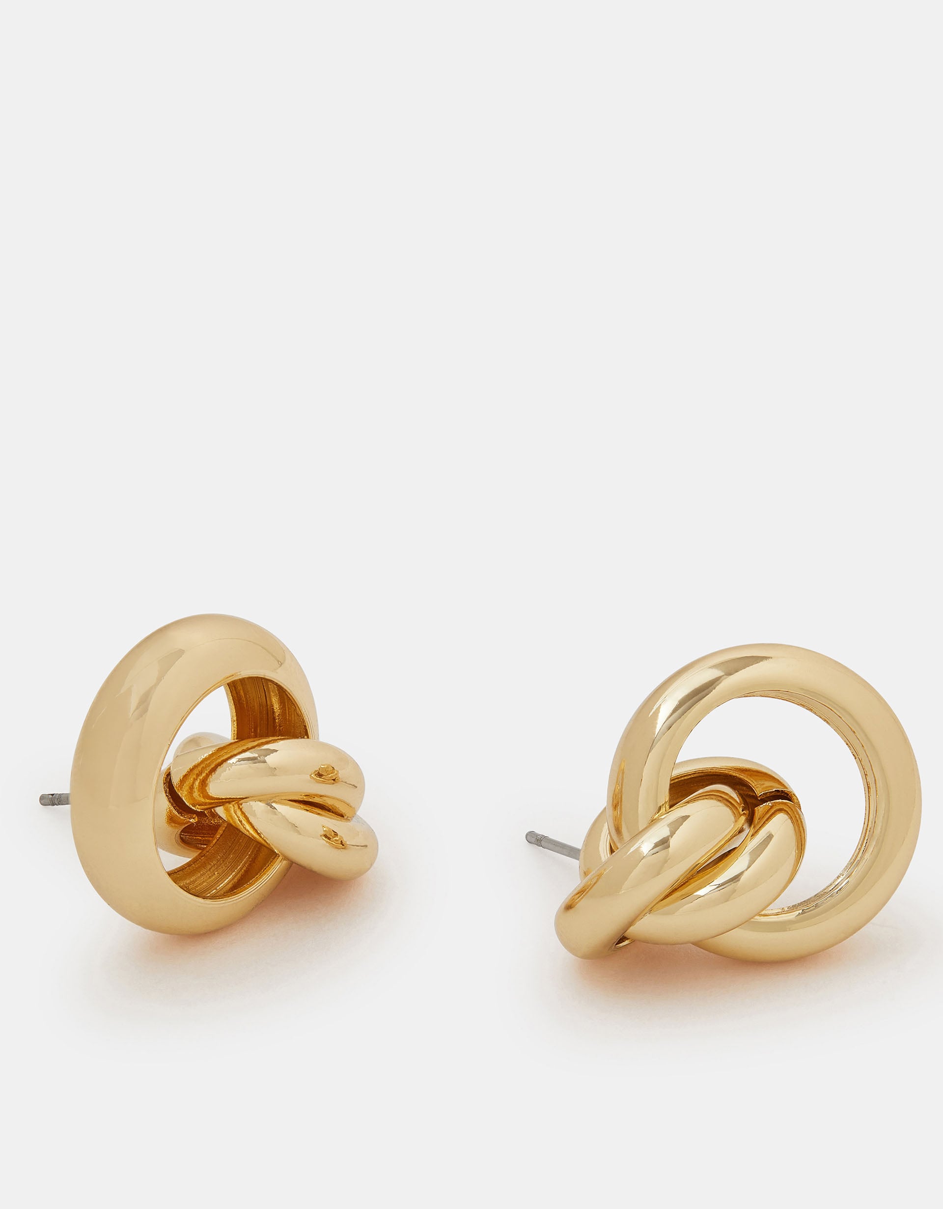 Accessorize - Statement Knot Stud Earrings, Gold, Size: 2cm