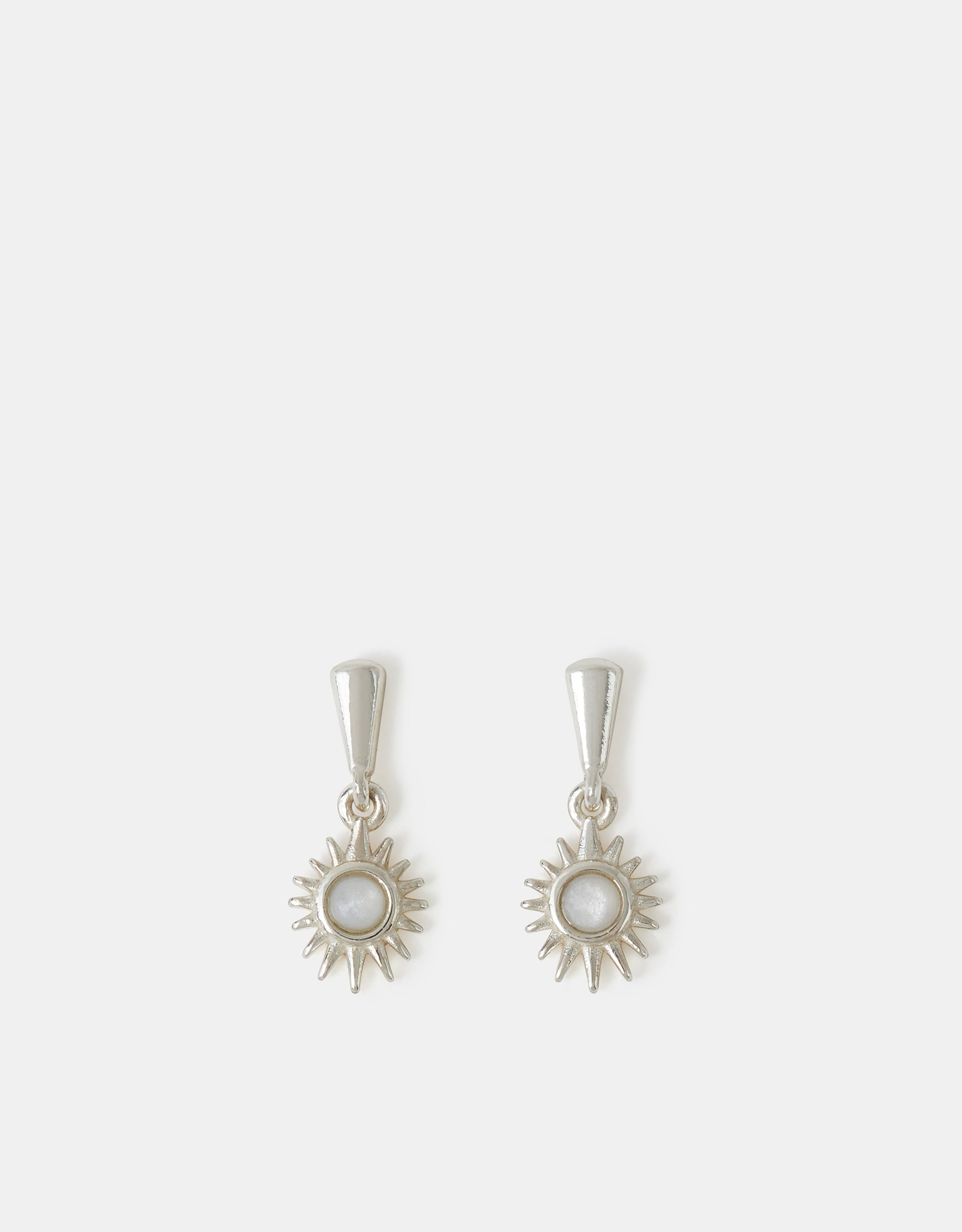 Accessorize Sterling Silver Sun Drop Stud Earrings, Red