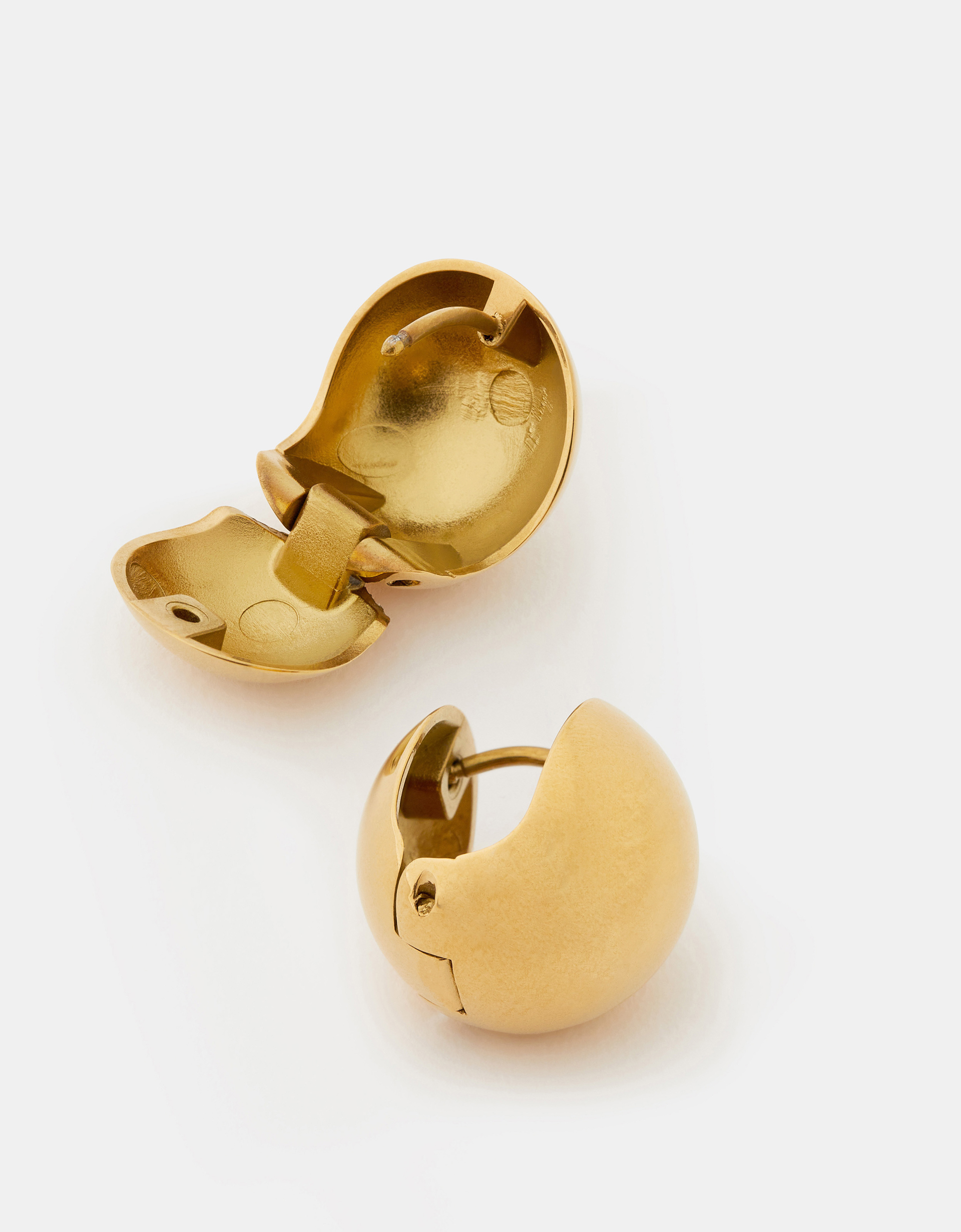 Stainless Steel Orb Hoop Earrings - Accessorize