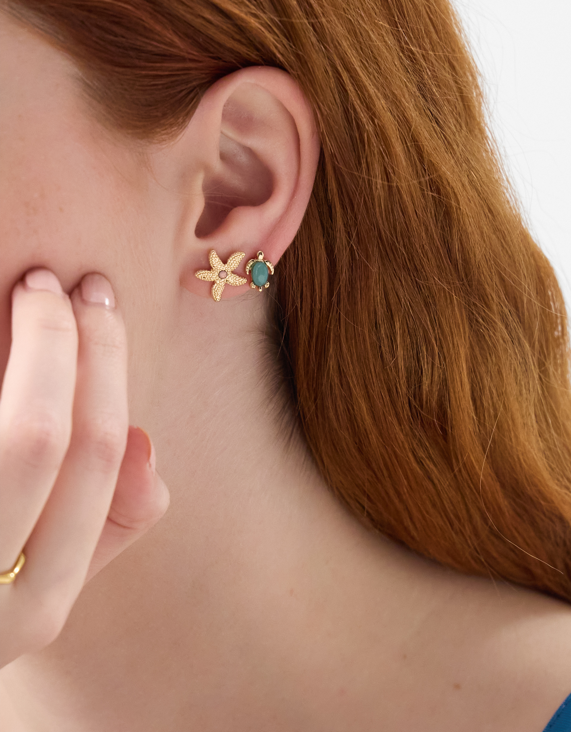 Gold 5-Pack Sea Life Stud Earrings - Accessorize