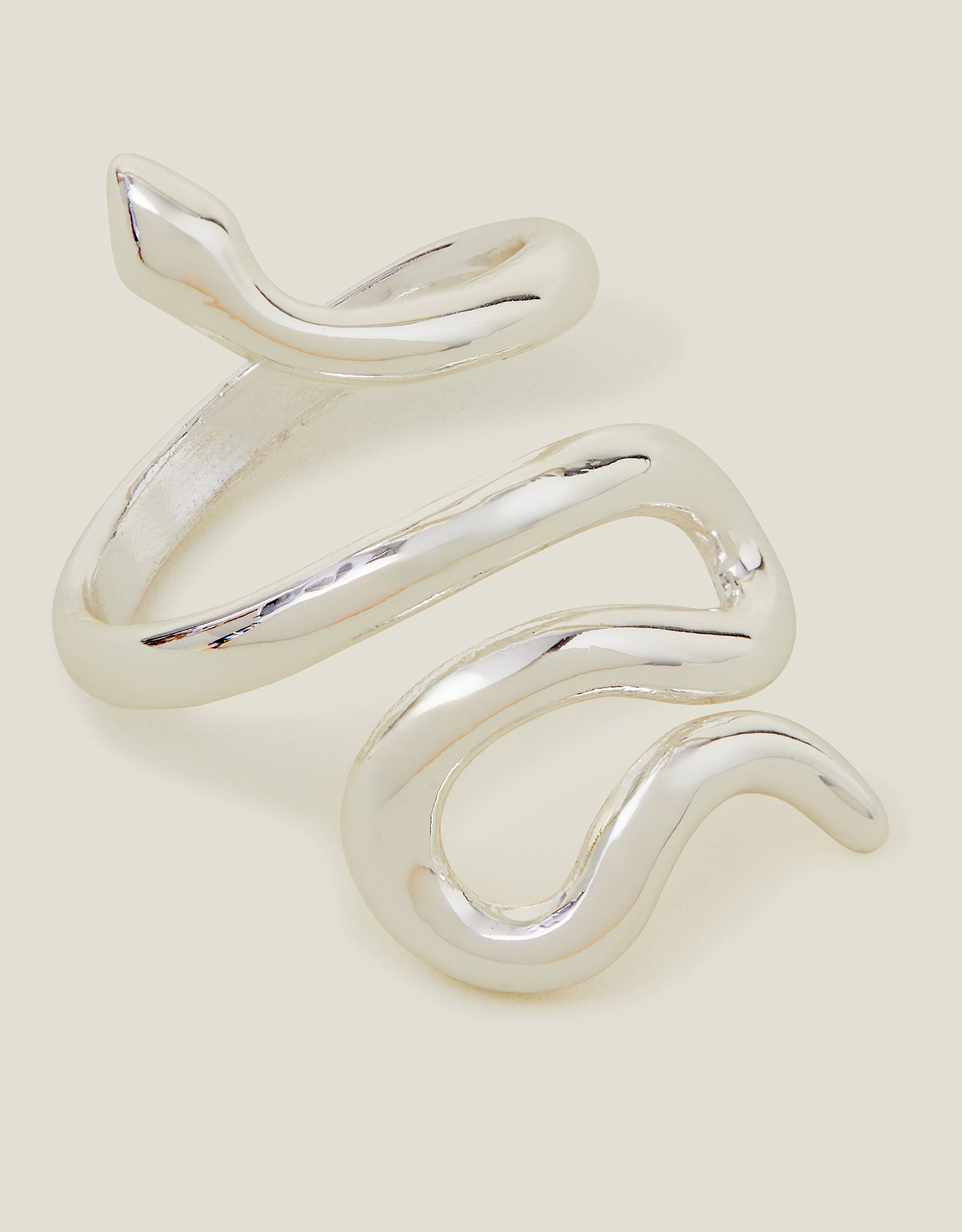 Multicolour Sterling Silver-plated Adjustable Snake Ring - Accessorize