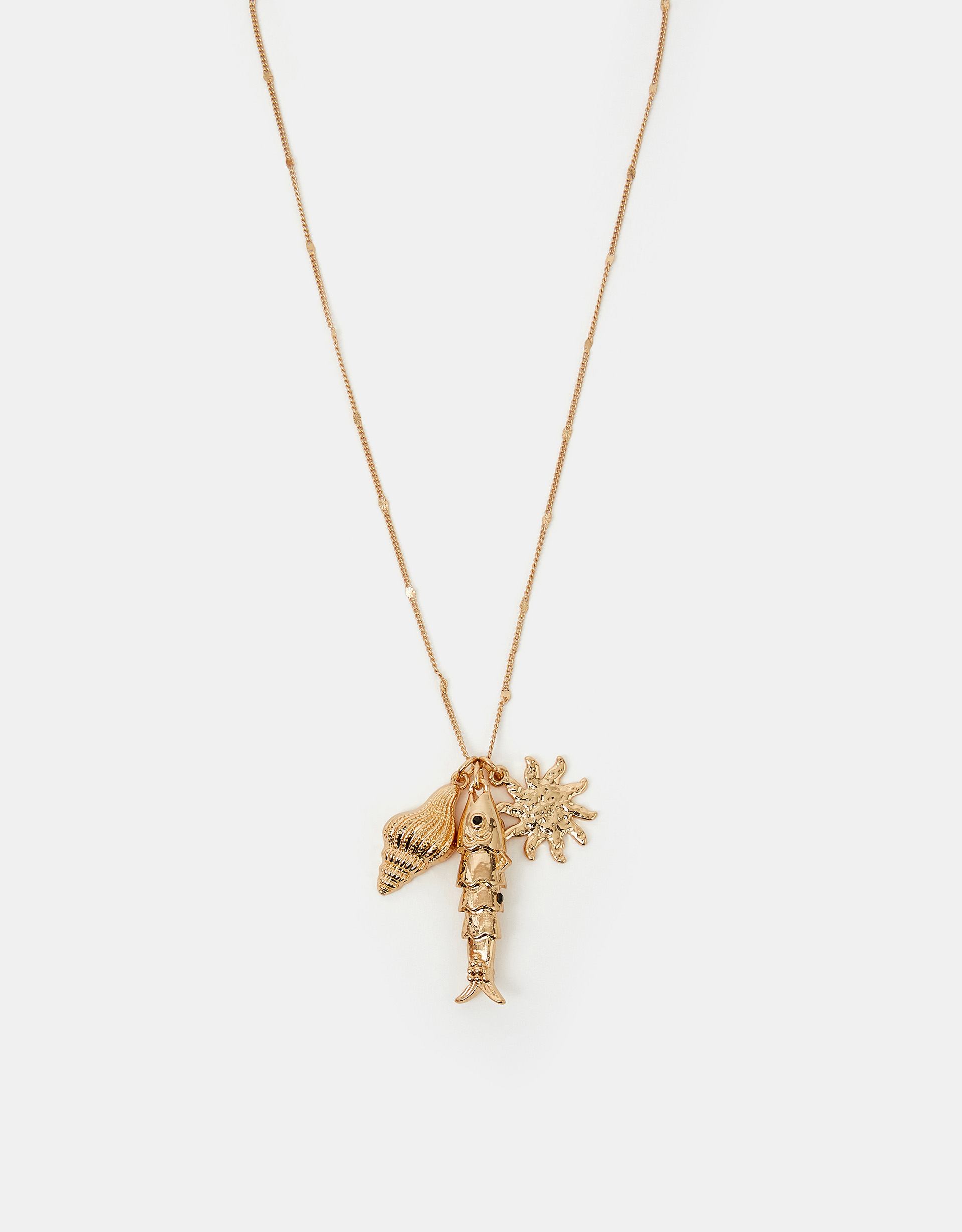 Sea Charm Pendant Necklace Gold - Accessorize