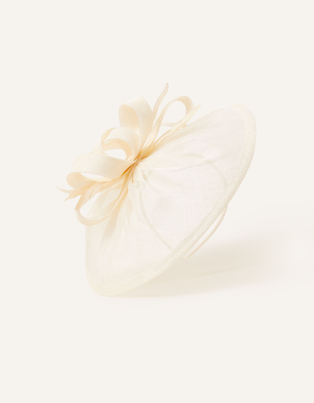 Accessorize Women's Penelope Sinamay Bow Band Fascinator Ivory, Size: L 22 cm x W 22 cm