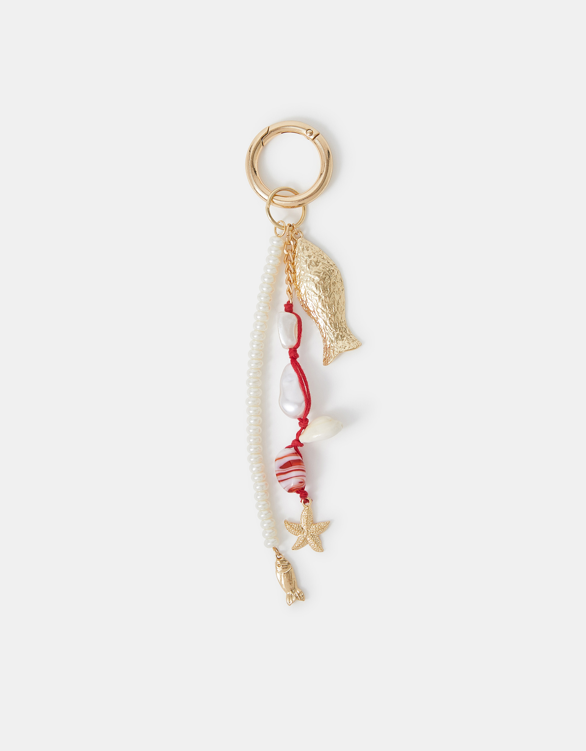 Fish Pearl Beaded Bag Charm - Accessorize