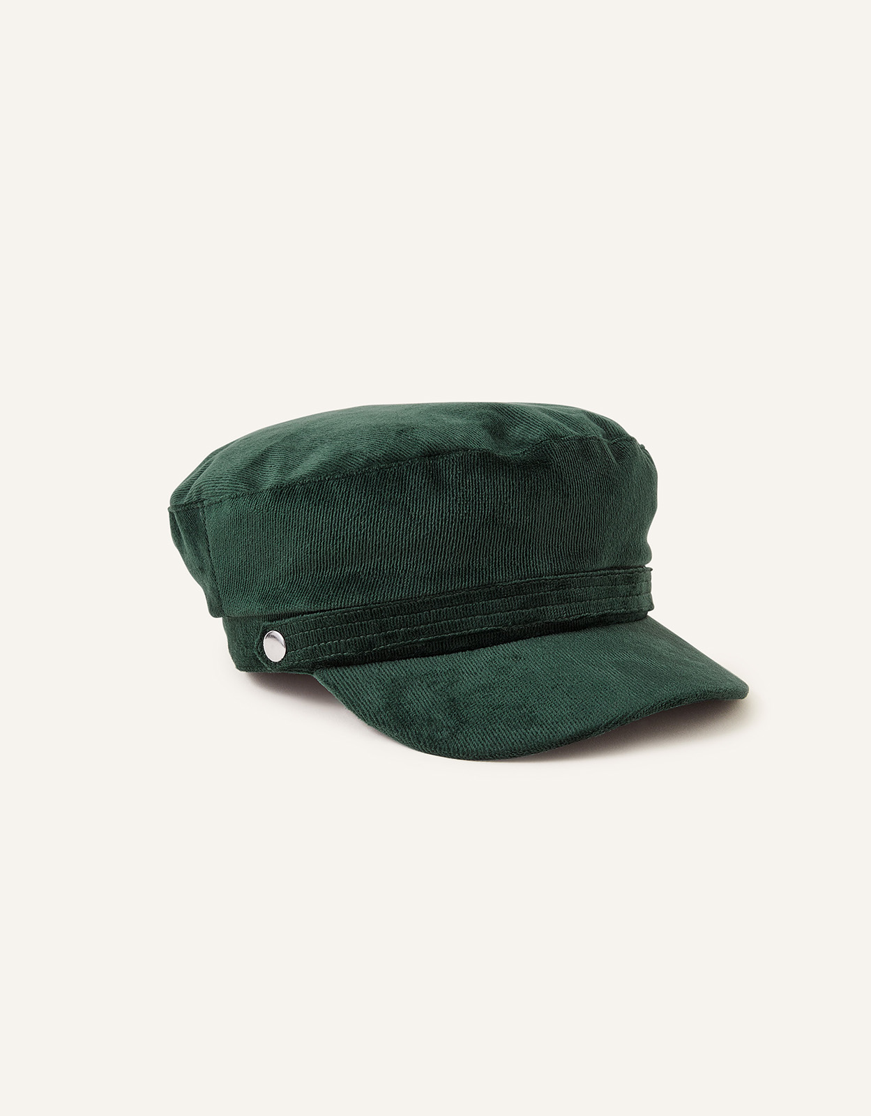 Accessorize Women's Cord Mariner Cap Green