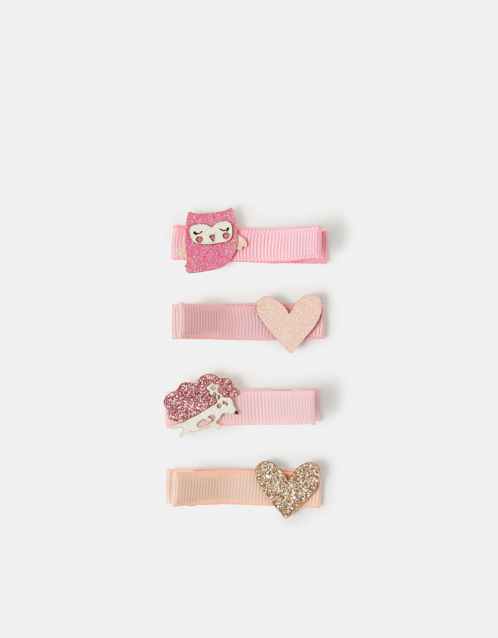 4-Pack Girls Woodland Friends Hair Clips - Accessorize