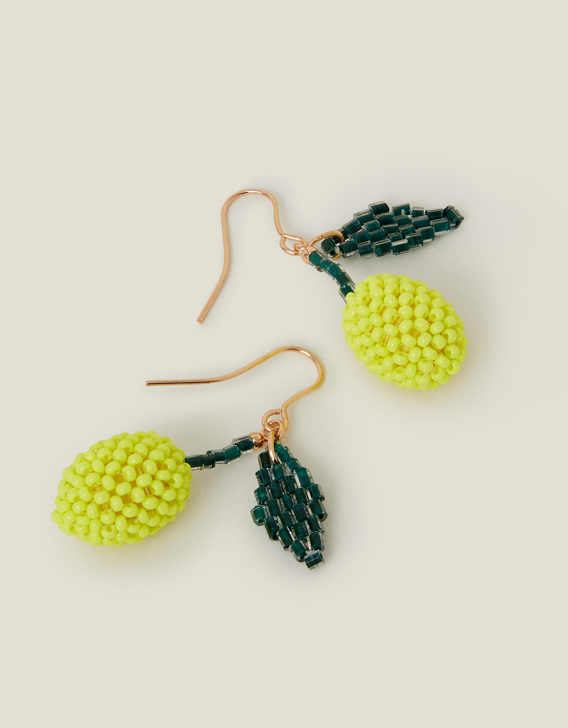 Multicolour Lemon Beaded Drop Earrings - Accessorize