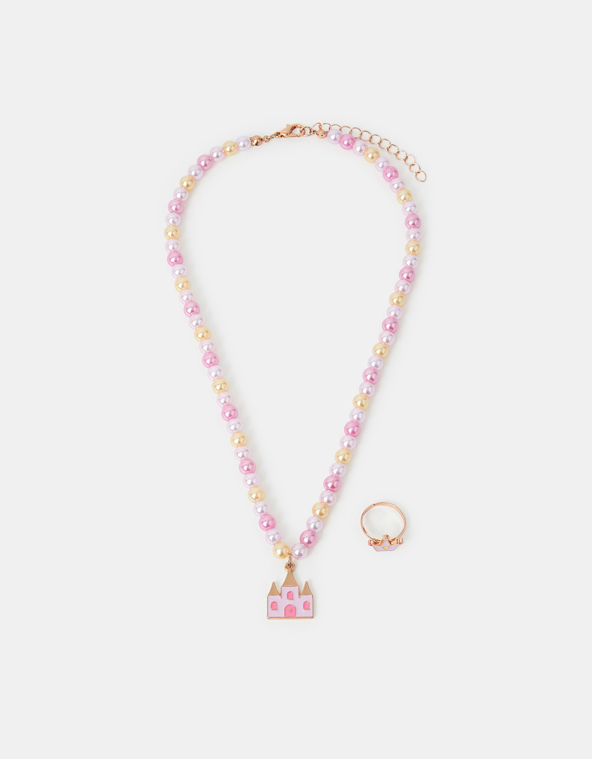 Red Girls Princess Charm Necklace and Ring Set - Accessorize