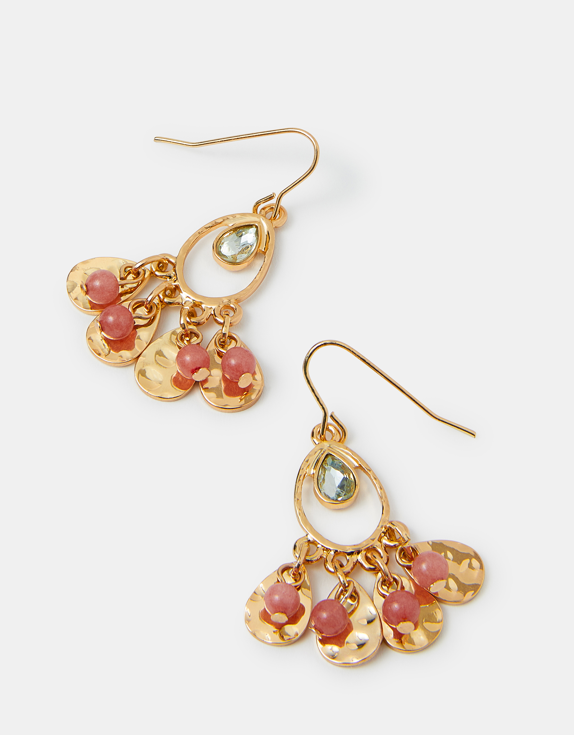 Gold Beaded Tassel Drop Earrings - Accessorize