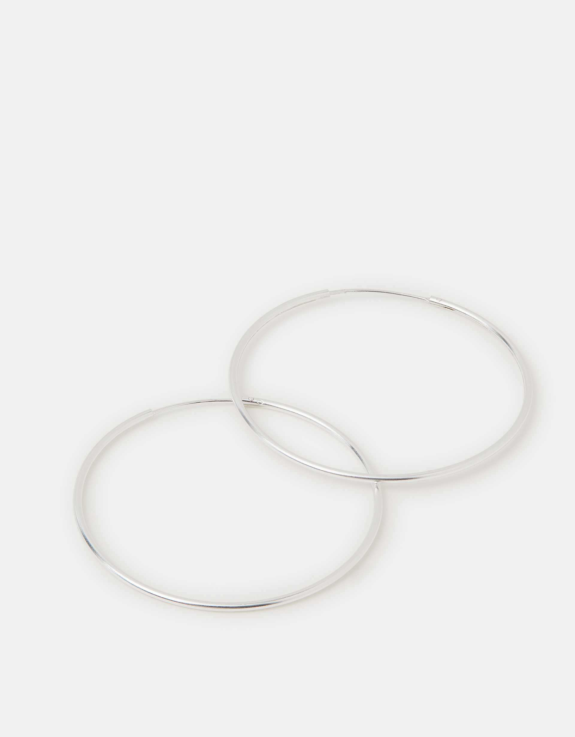 Sterling Silver Large Hoop Earrings - Accessorize