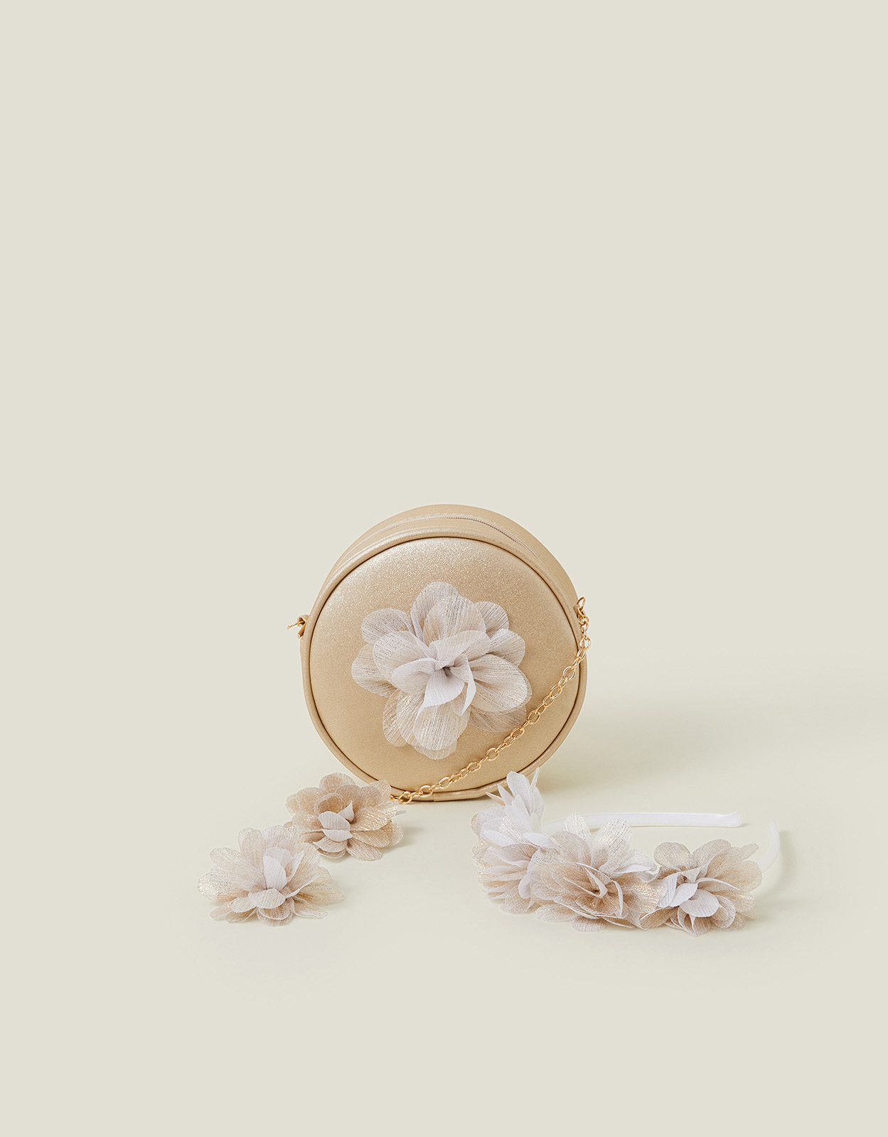 Flower Round Bag and Hair Set, Kids - Accessorize