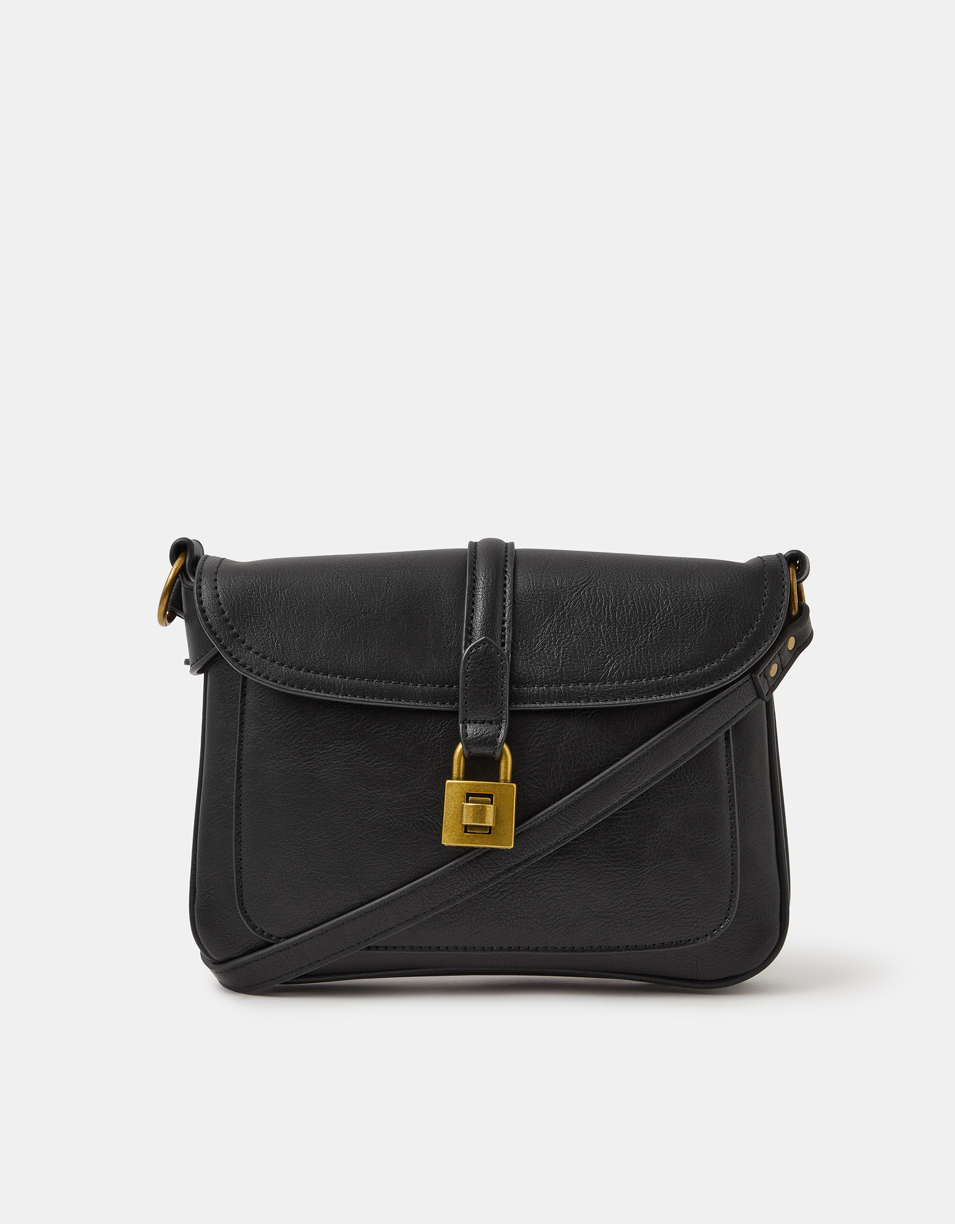 Padlock Crossbody Bag Black - Accessorize