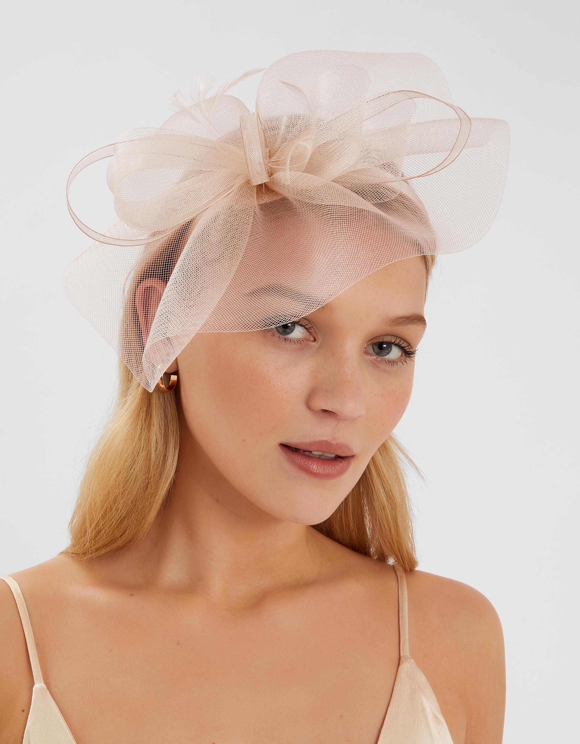 Cream Mia Mini Crin Fascinator, Size: 34x23cm, Women's - Accessorize