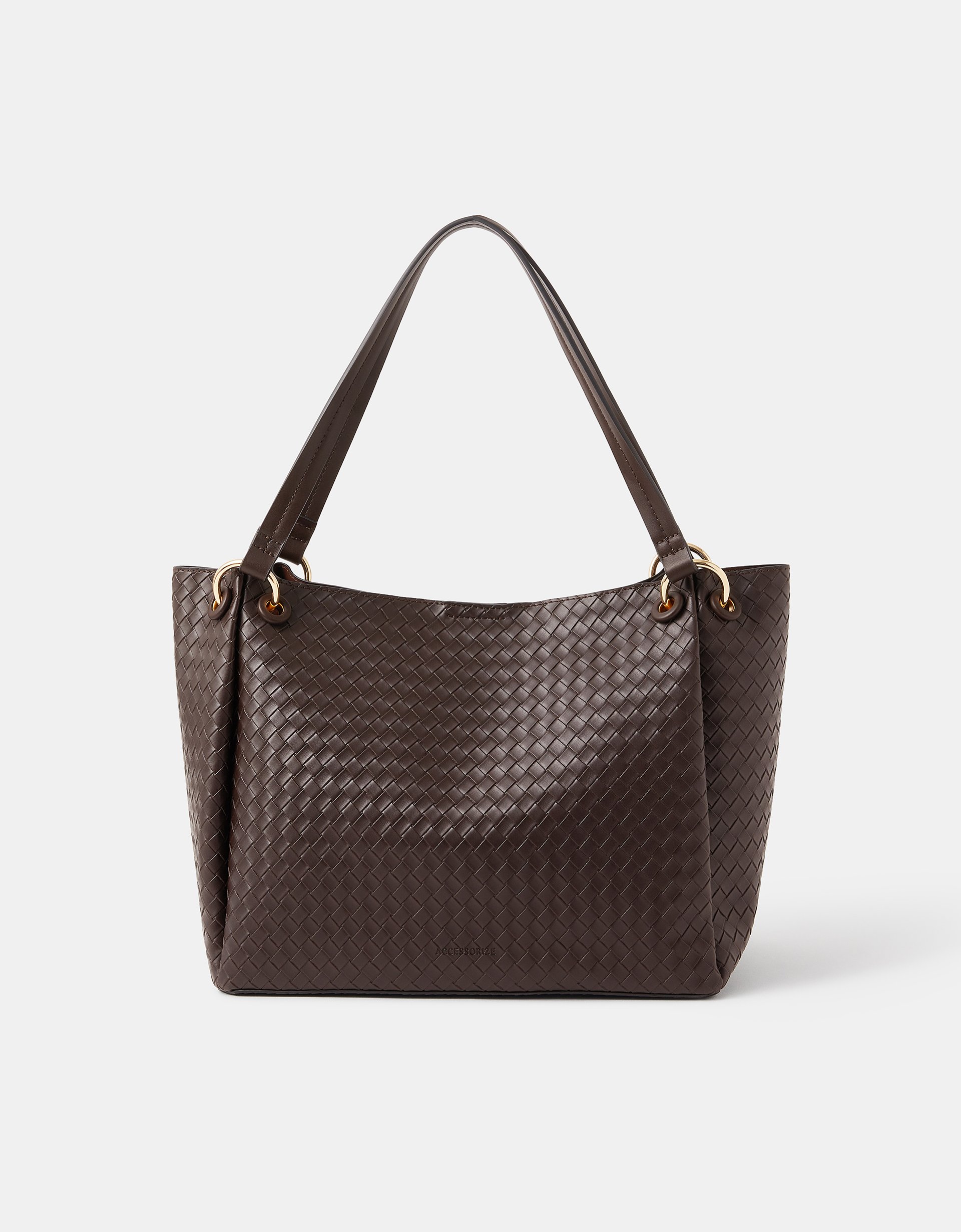 Gold Woven Shoulder Bag - Accessorize